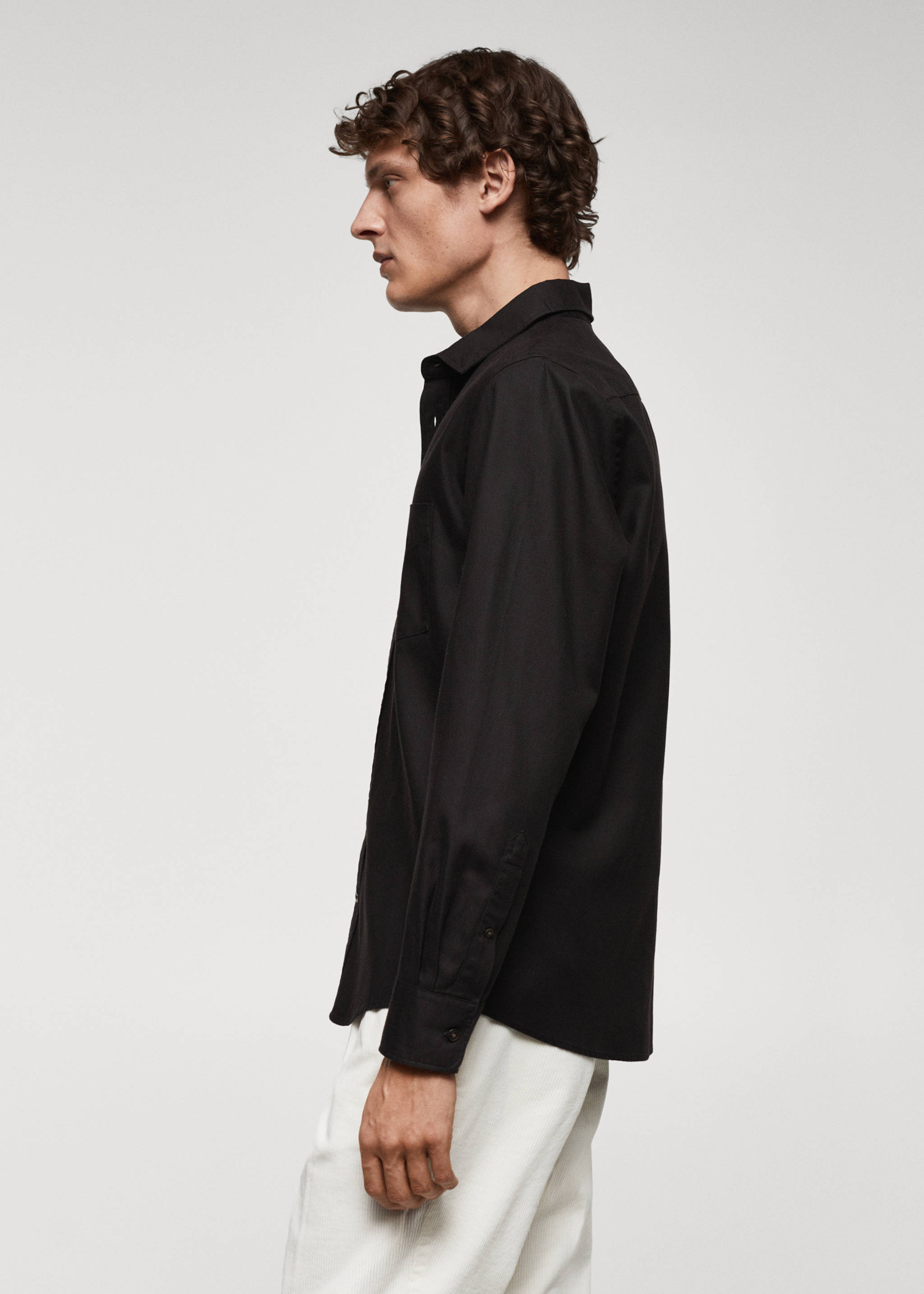 Camisa sarga algodón perchado - Detalle del artículo 2