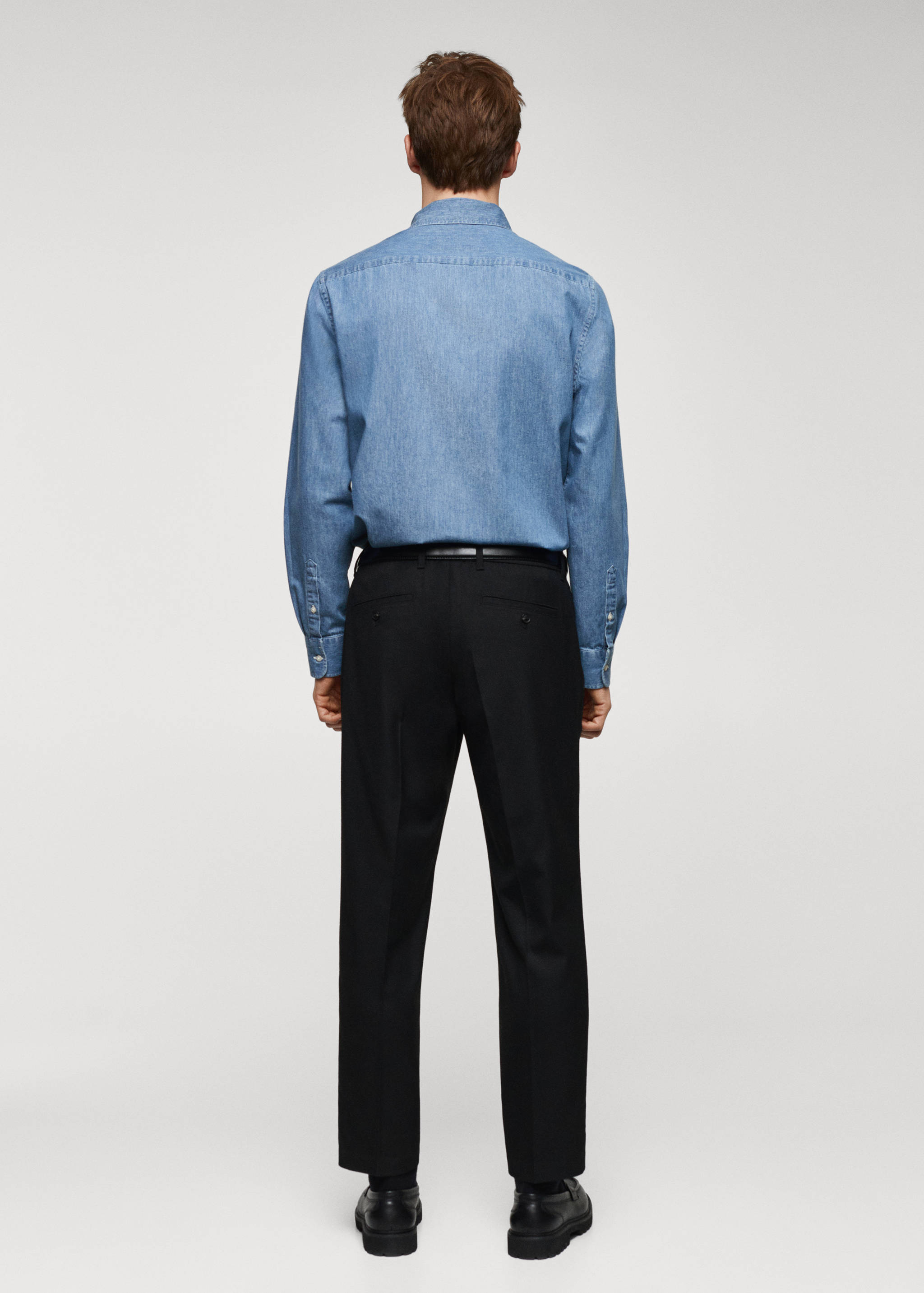 Denim-Overshirt mit Taschen - Rückseite des Artikels