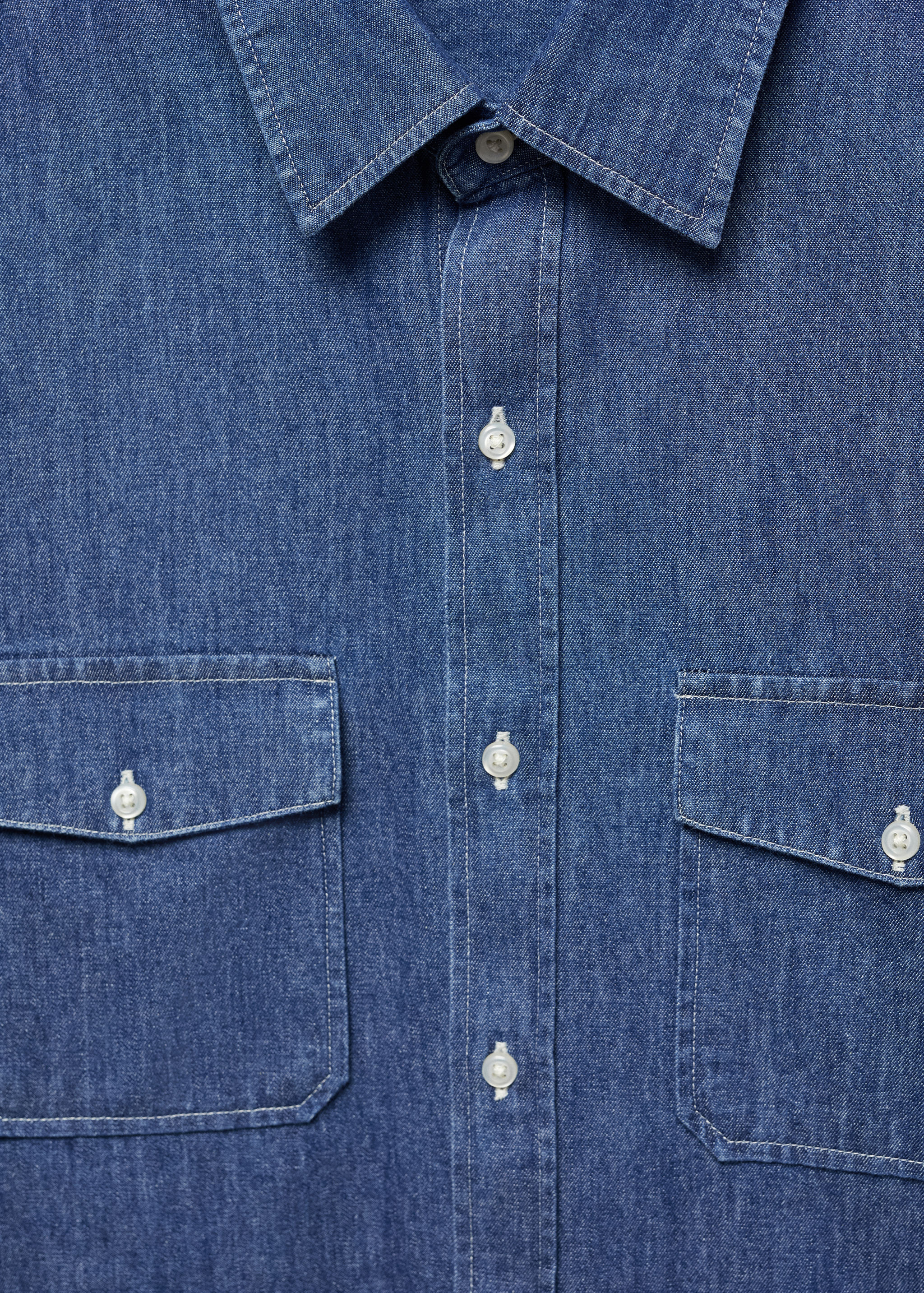 Denim-Overshirt mit Taschen - Detail des Artikels 8