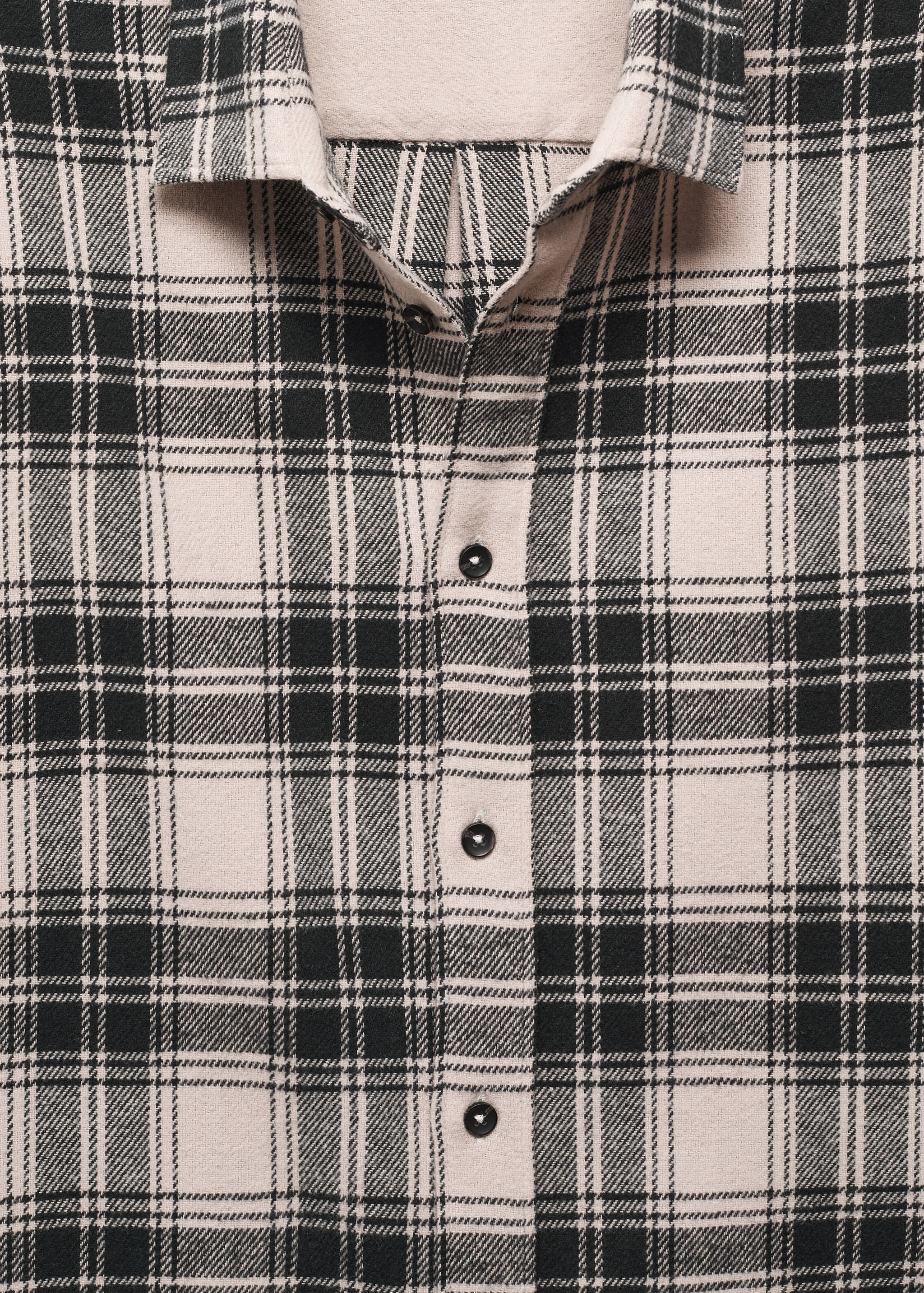 Regular fit checked flannel shirt - Details of the article 8