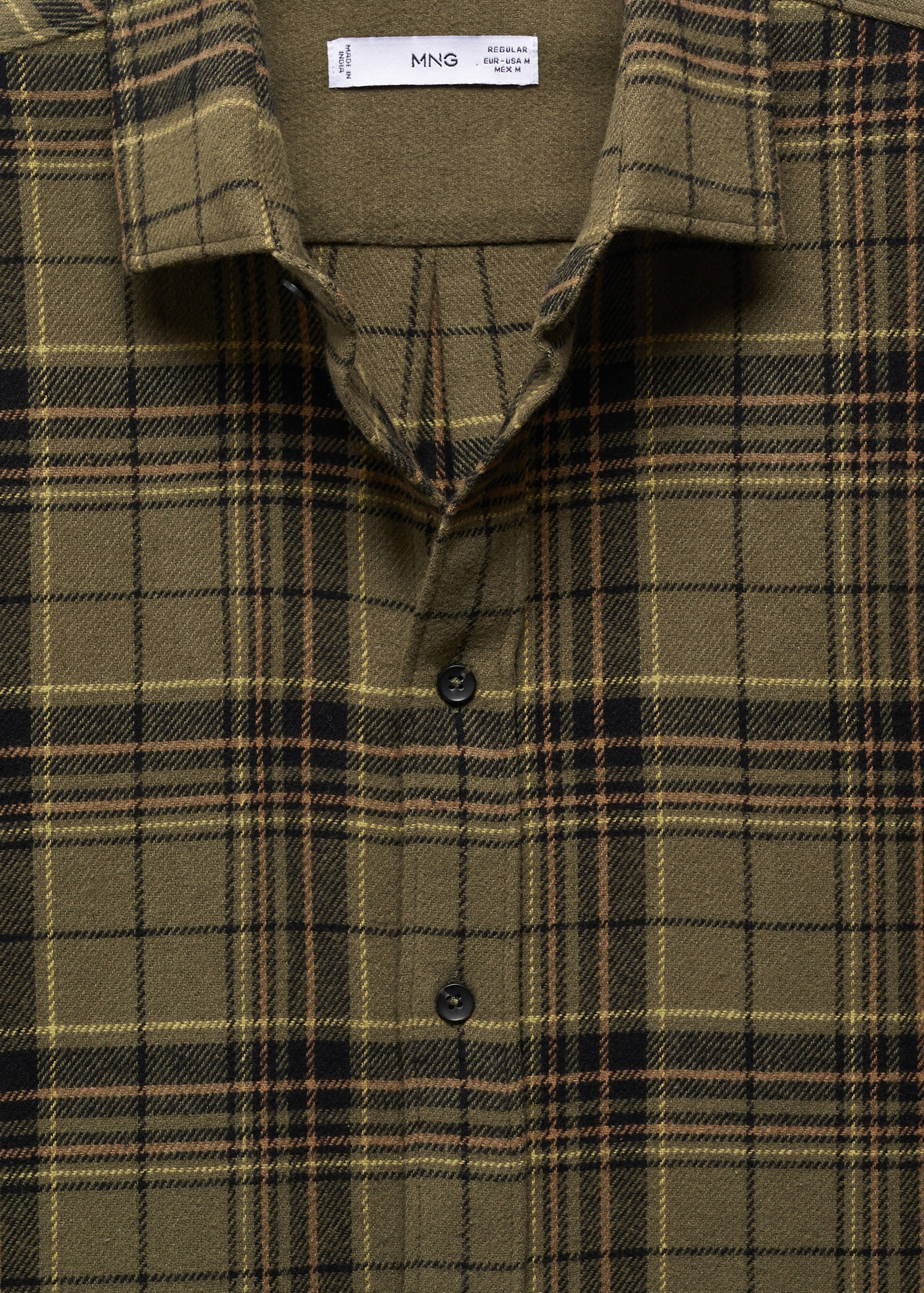 Chemise regular fit flanelle carreaux - Détail de l'article 8