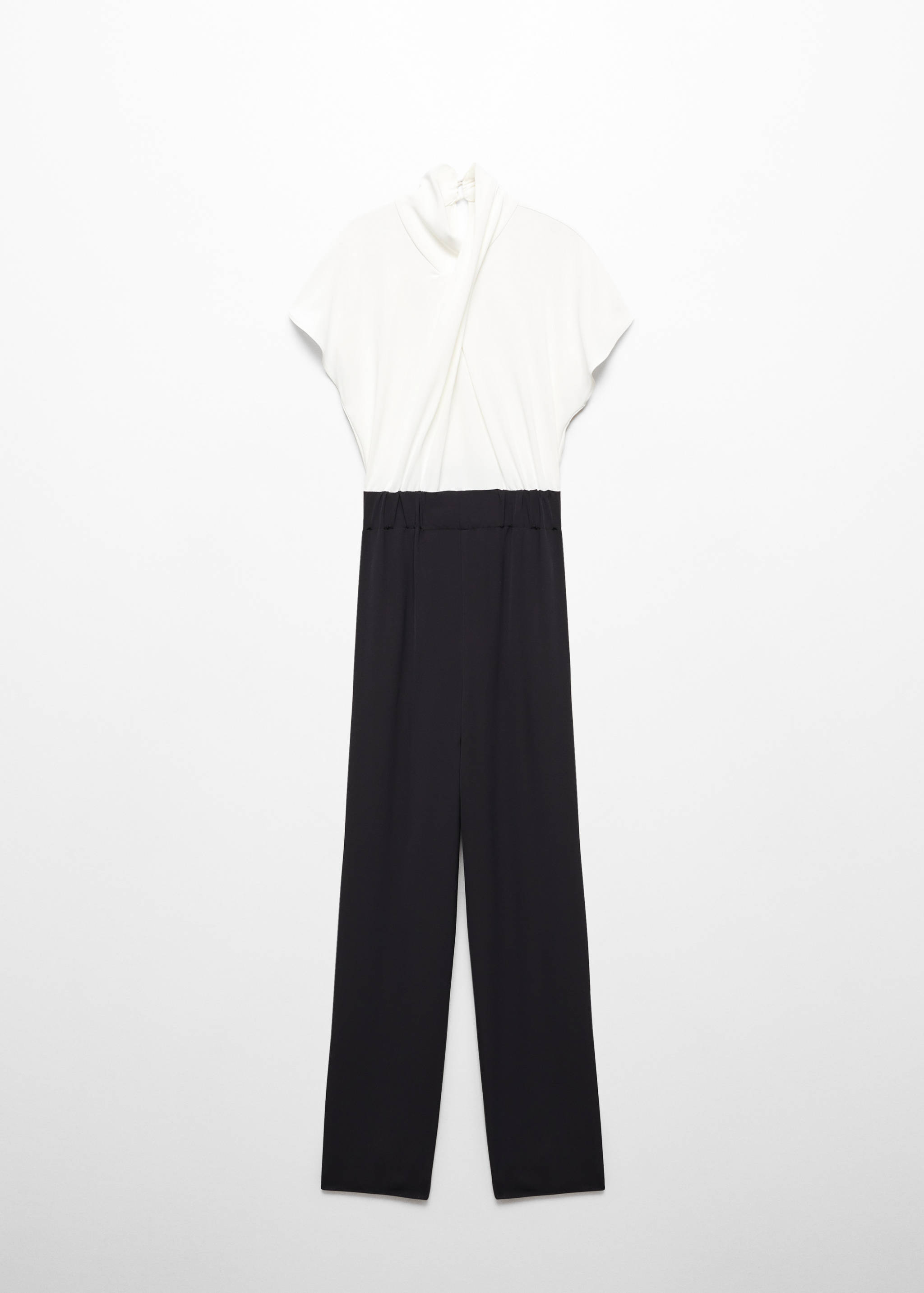 Langer Jumpsuit mit überkreuztem Kragen - Artikel ohne Model