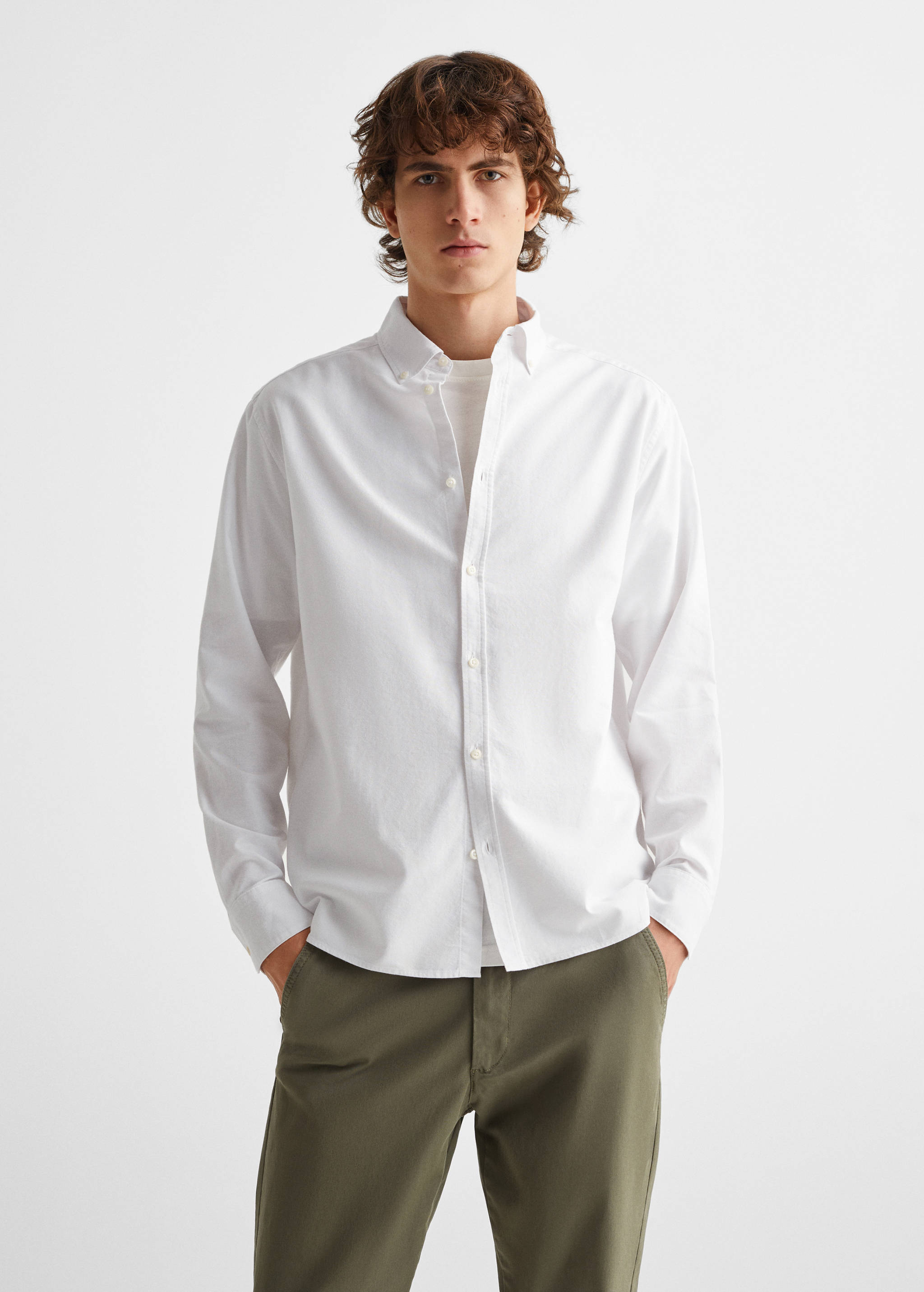 Oxfordskjorta unisex - Bild av mittparti