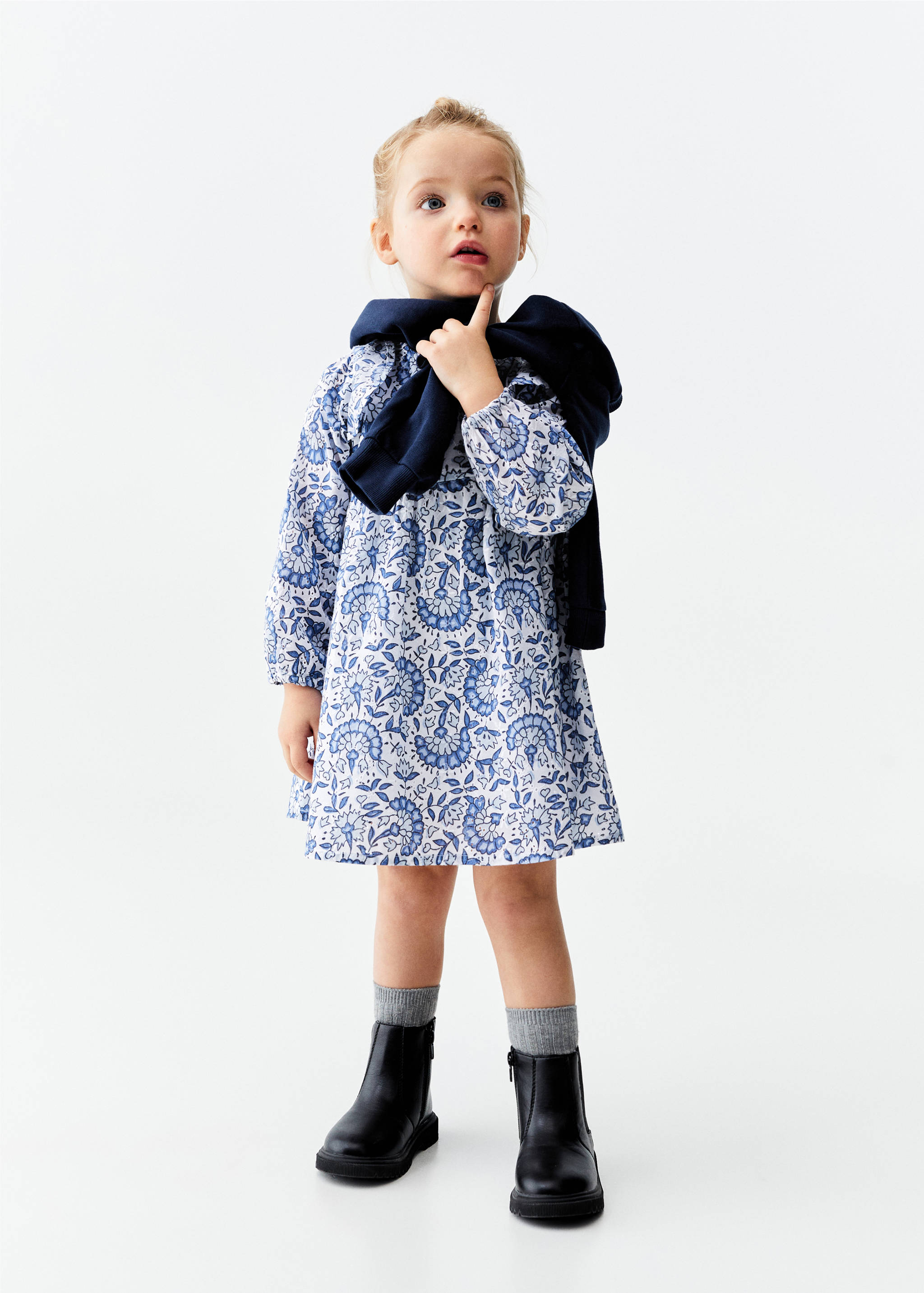 Bedrucktes Baumwollkleid - Allgemeine Ansicht