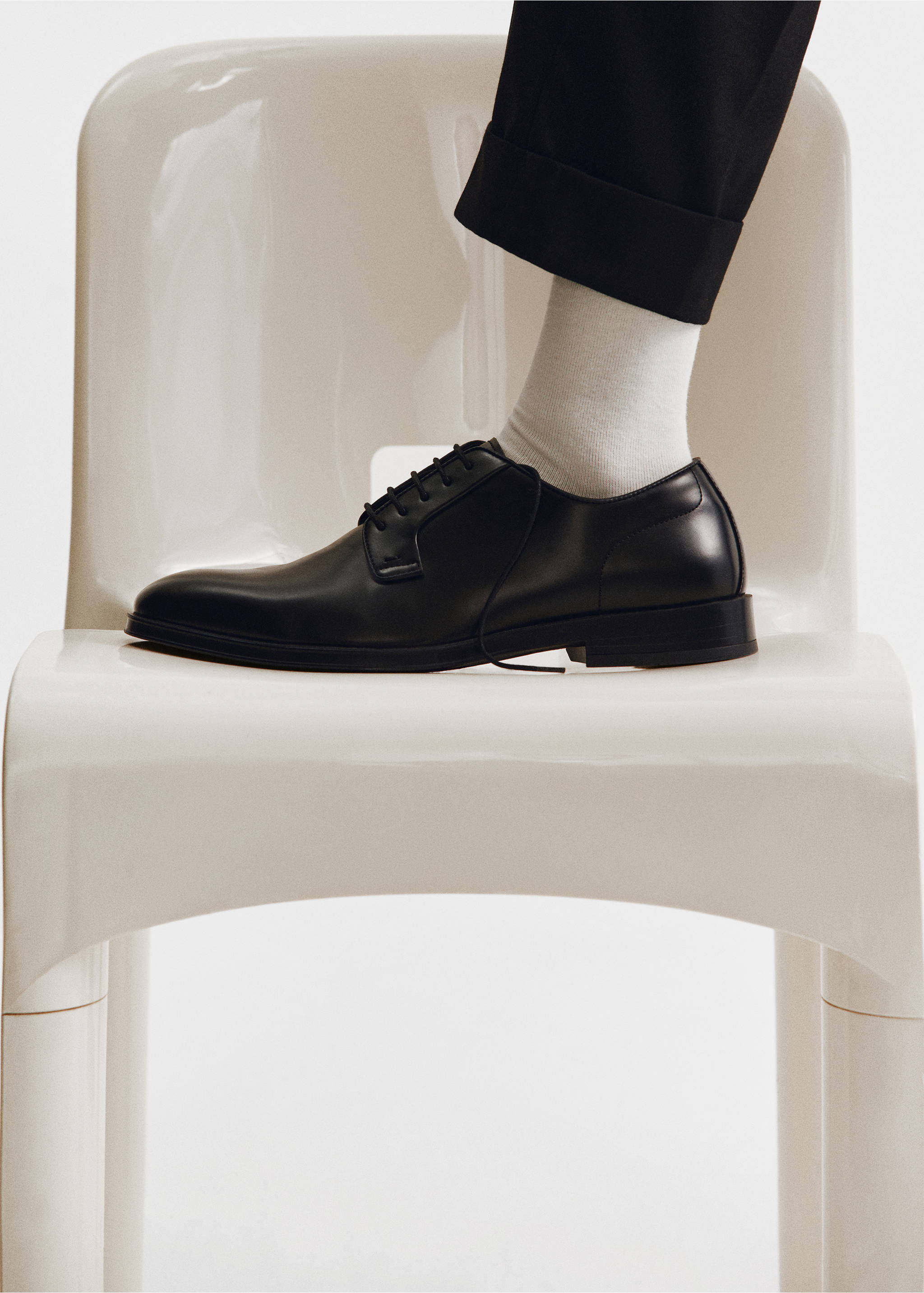 Leather suit shoes - Details of the article 9, Black. Ref: 67080654-00.