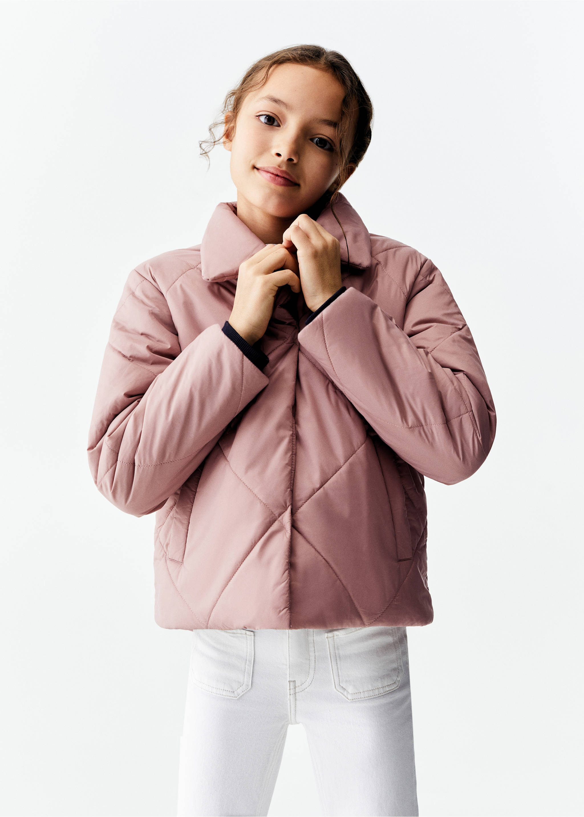 Quilted jacket - Medium plane, Pink. Ref: 67080656-00.