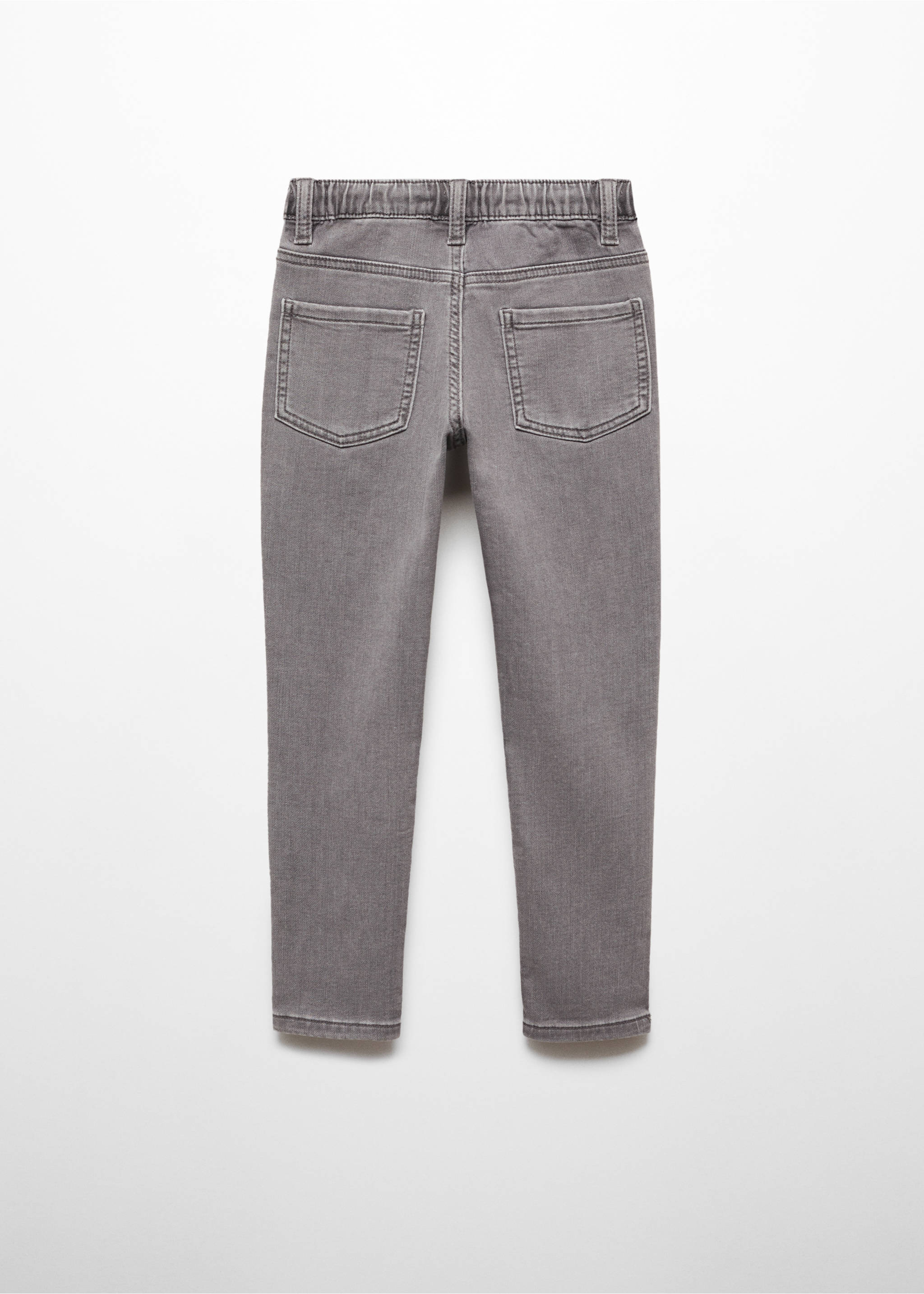 Drawstring waist jeans - Reverse of the article, Denim Grey. Ref: 67080673-00.