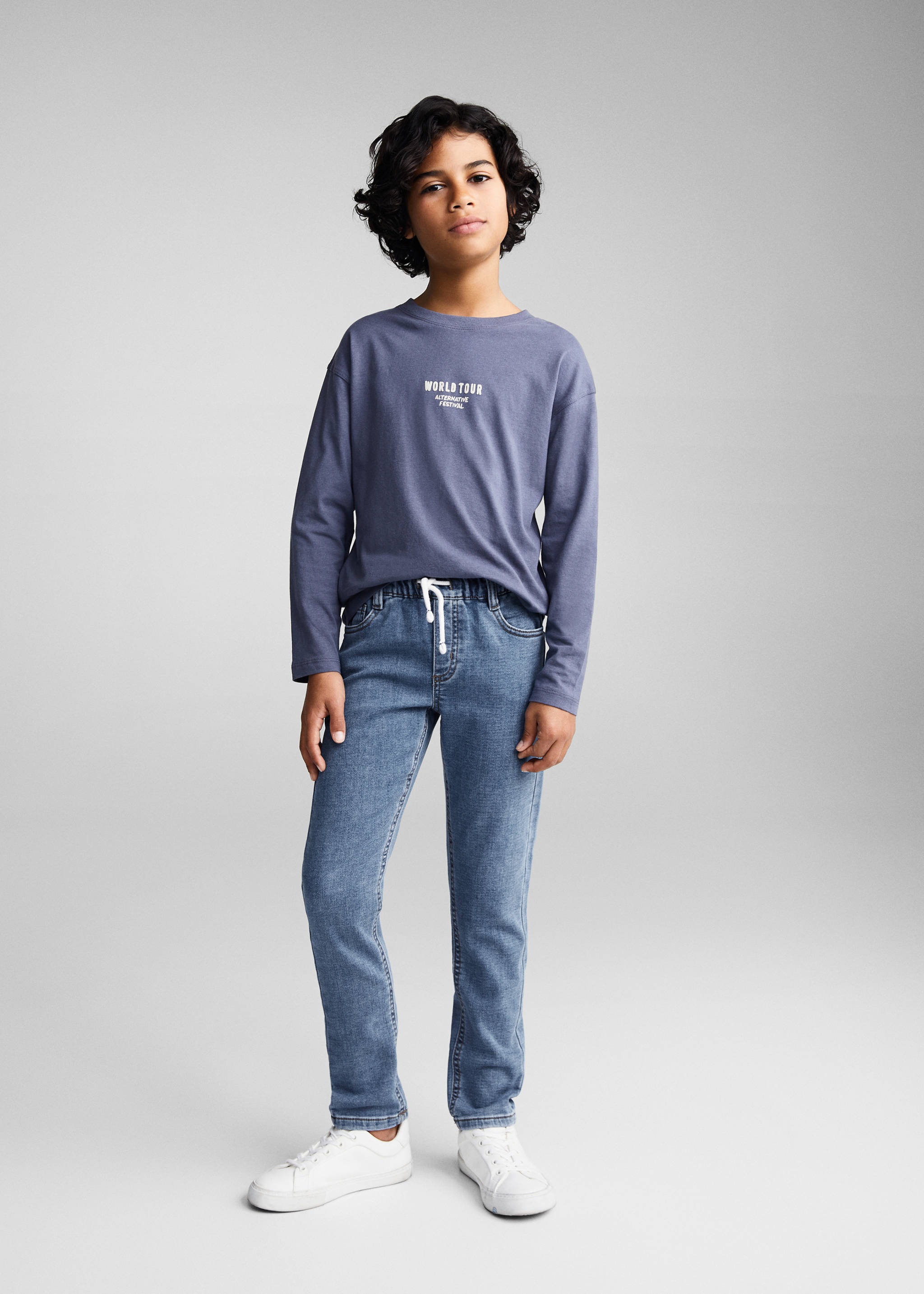 Drawstring waist jeans - General plane