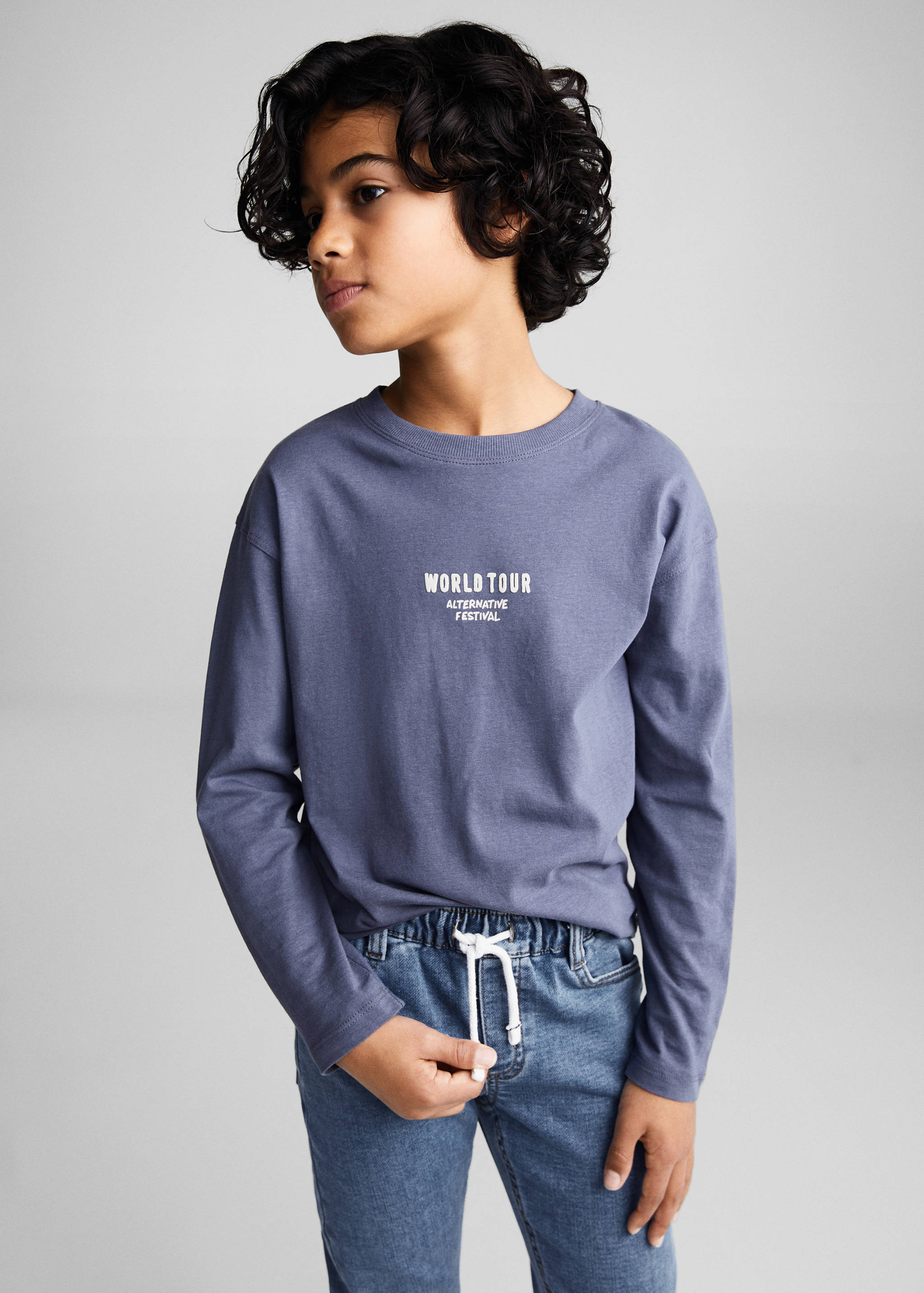 Drawstring waist jeans - Medium plane