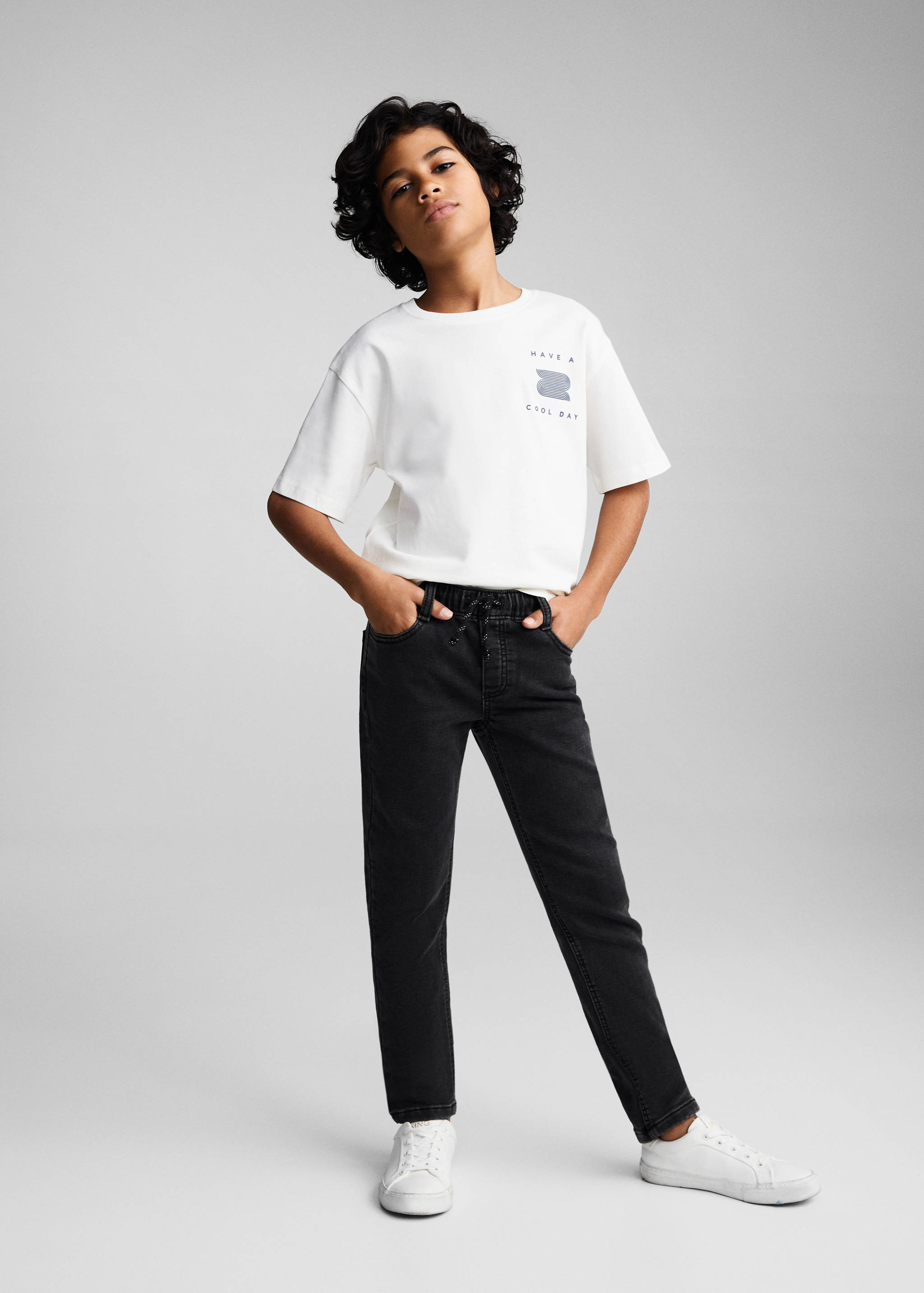 Drawstring waist jeans - General plane