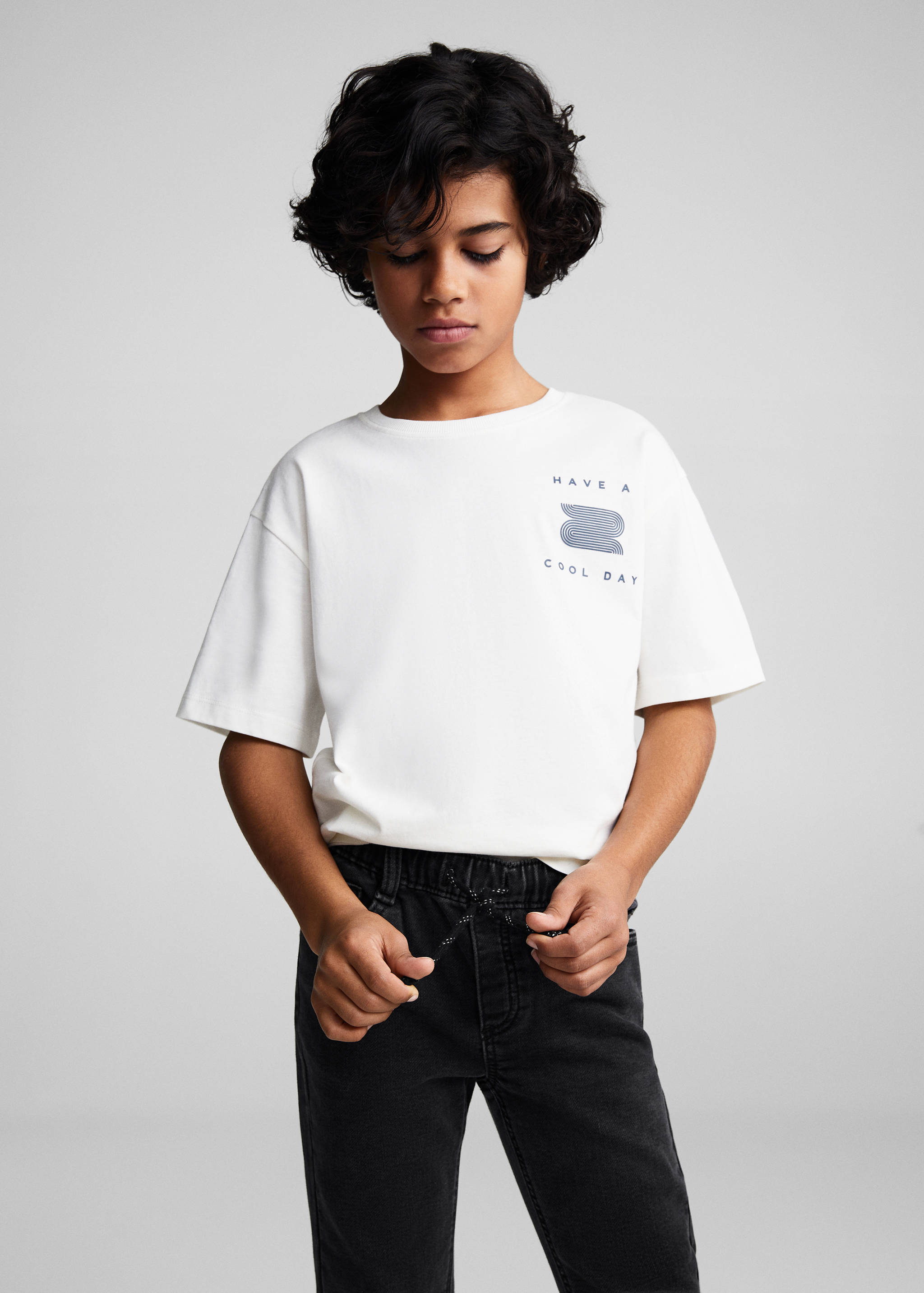 Drawstring waist jeans - Medium plane