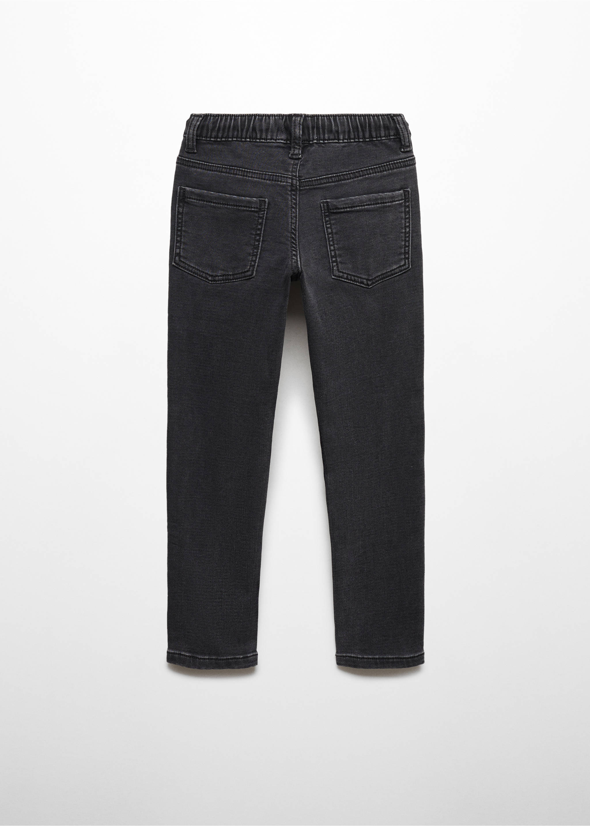 Drawstring waist jeans - Reverse of the article, Black denim. Ref: 67080673-00.