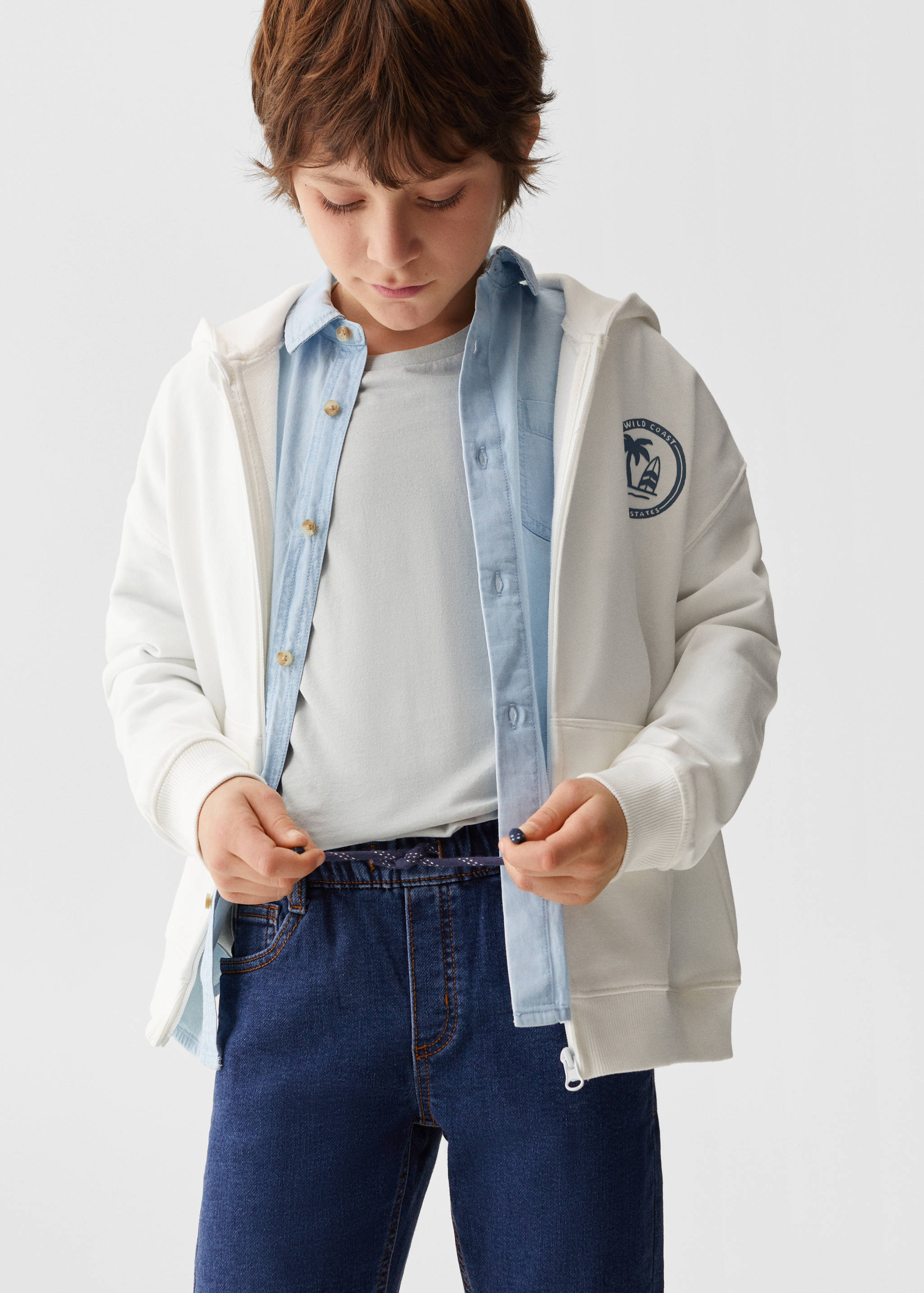 Drawstring waist jeans - Medium plane