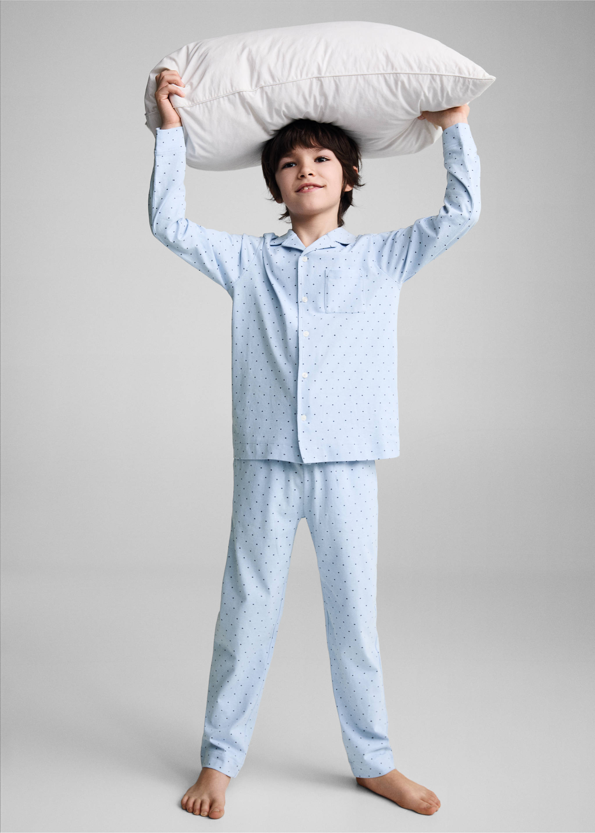 Printed long pyjamas - General plane, Sky Blue. Ref: 67080677-00.