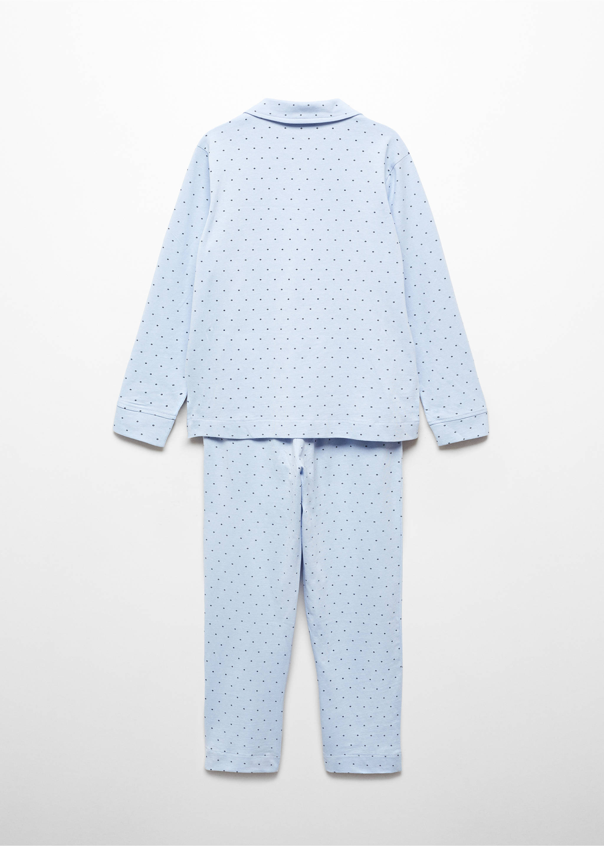 Printed long pyjamas - Reverse of the article, Sky Blue. Ref: 67080677-00.