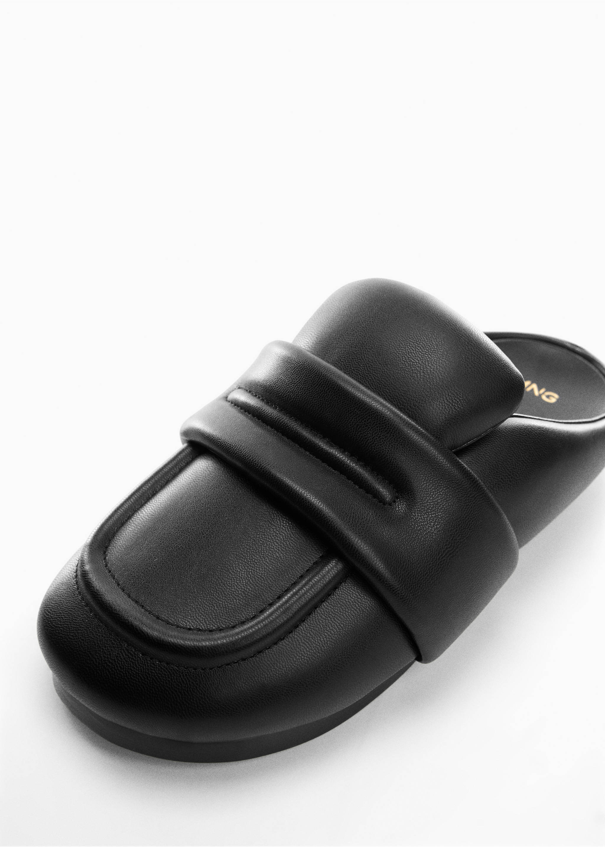 Quilted slingback loafer - Details of the article 1, Black. Ref: 67081008-00.
