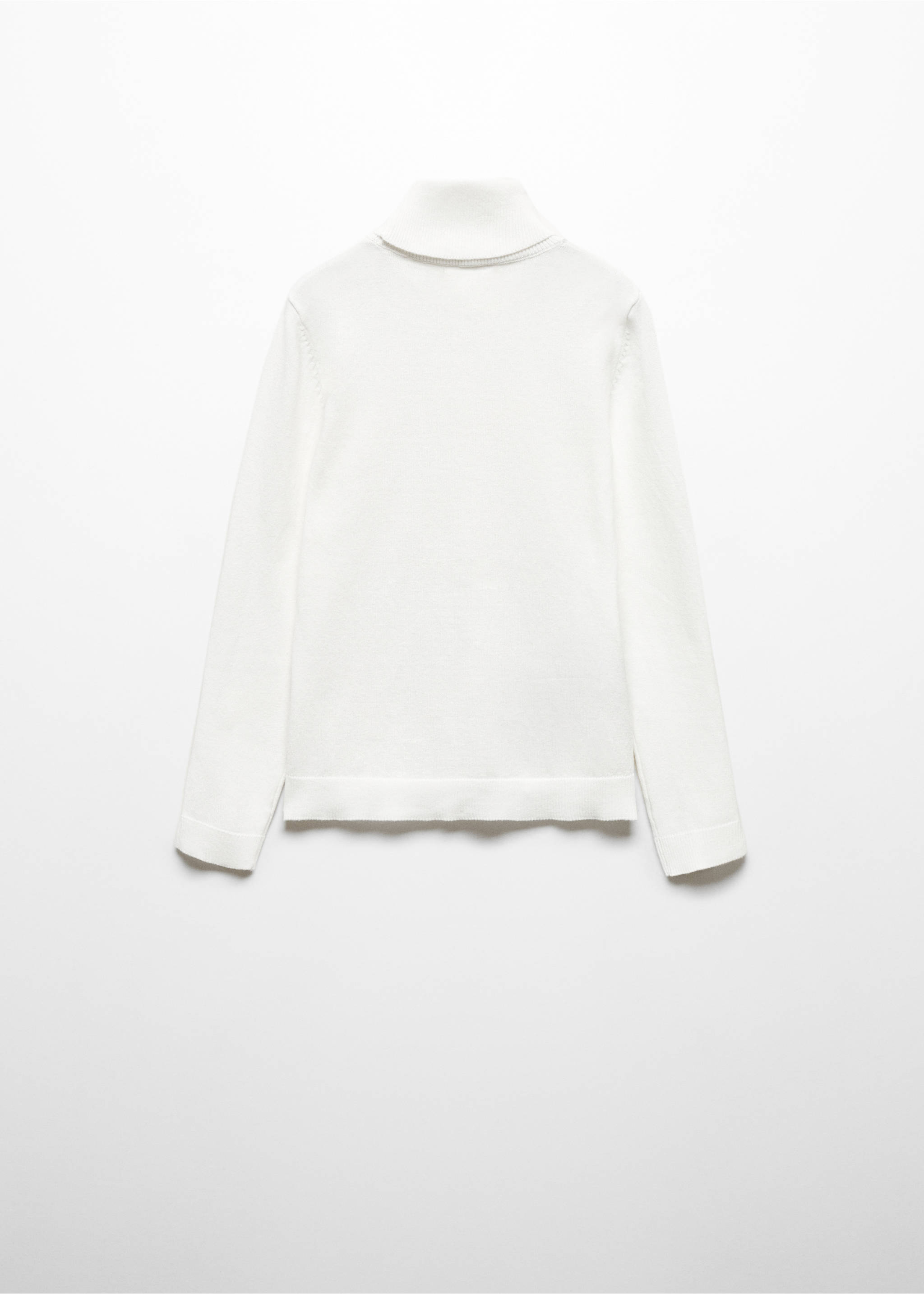 Cable-knit turtleneck sweater - Reverse of the article, Ecru. Ref: 67081505-00.