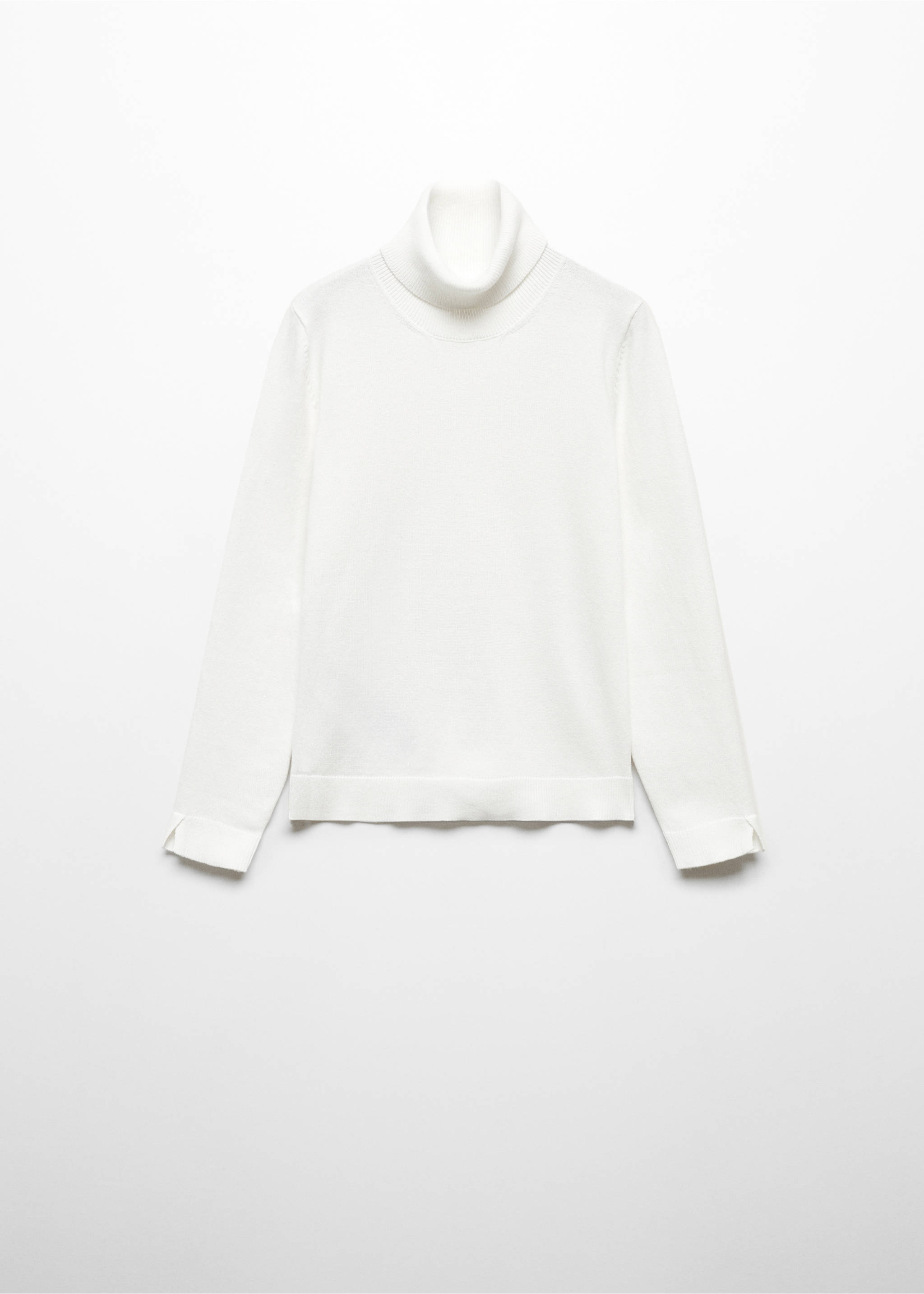 Cable-knit turtleneck sweater - Article without model, Ecru. Ref: 67081505-00.