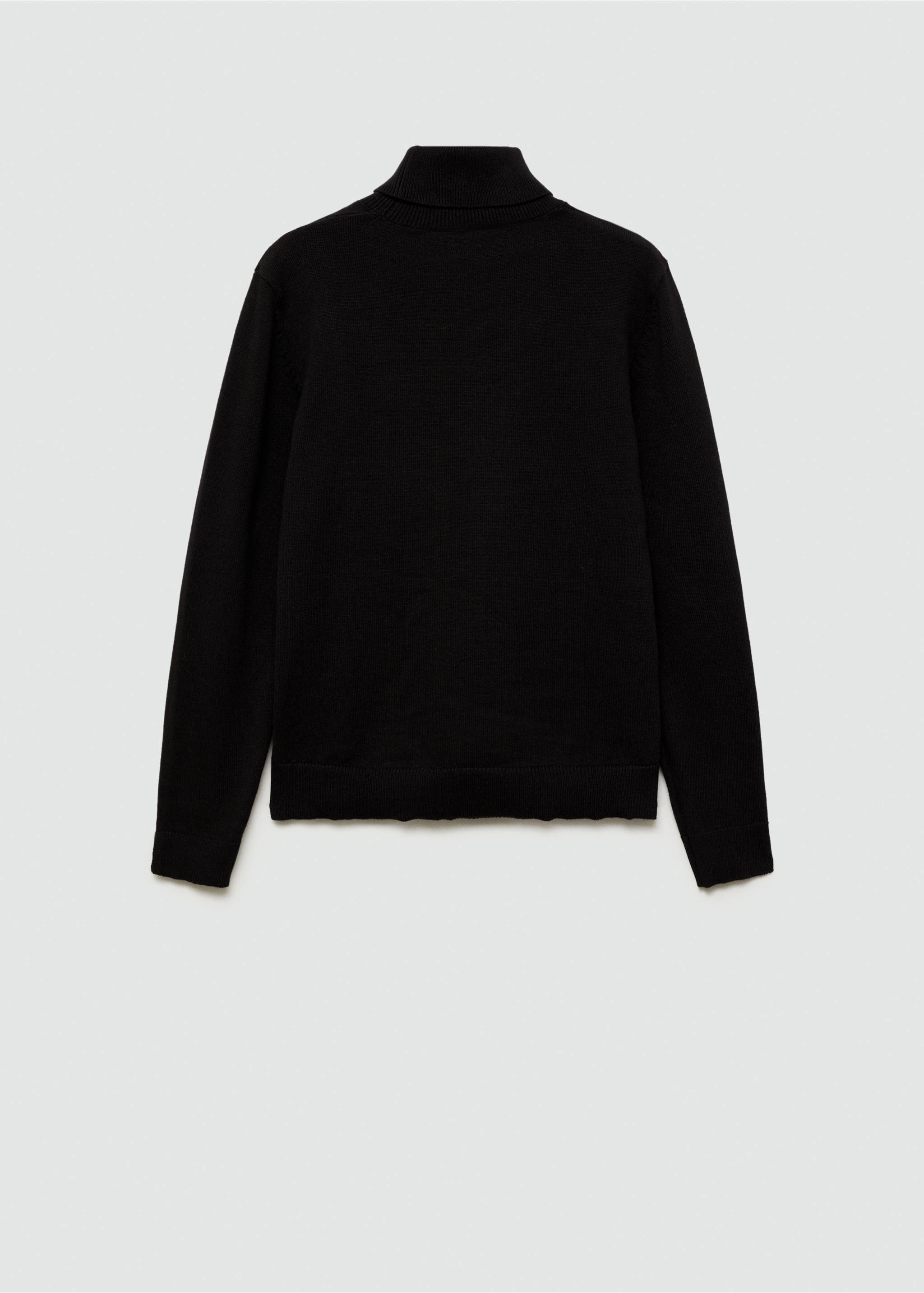 Cable-knit turtleneck sweater - Reverse of the article, Black. Ref: 67081505-00.