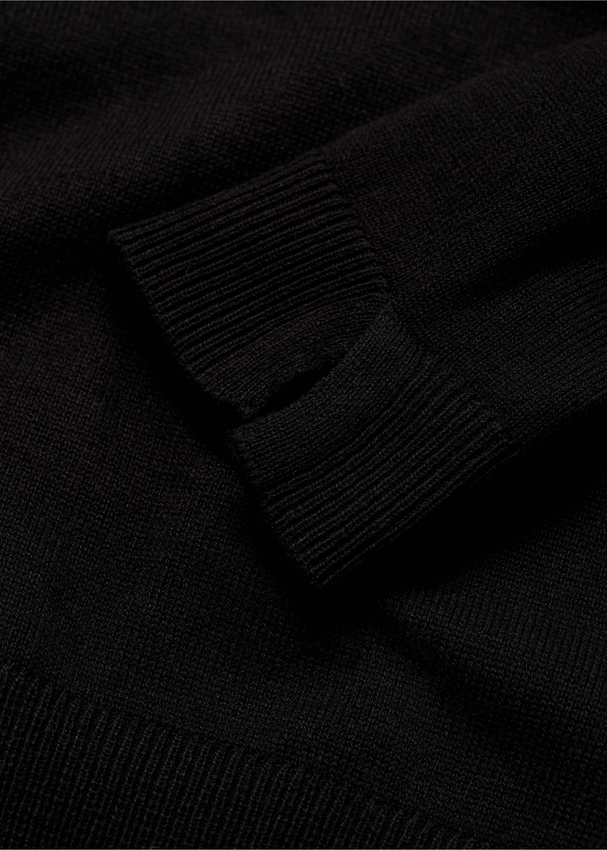Cable-knit turtleneck sweater - Details of the article 0, Black. Ref: 67081505-00.