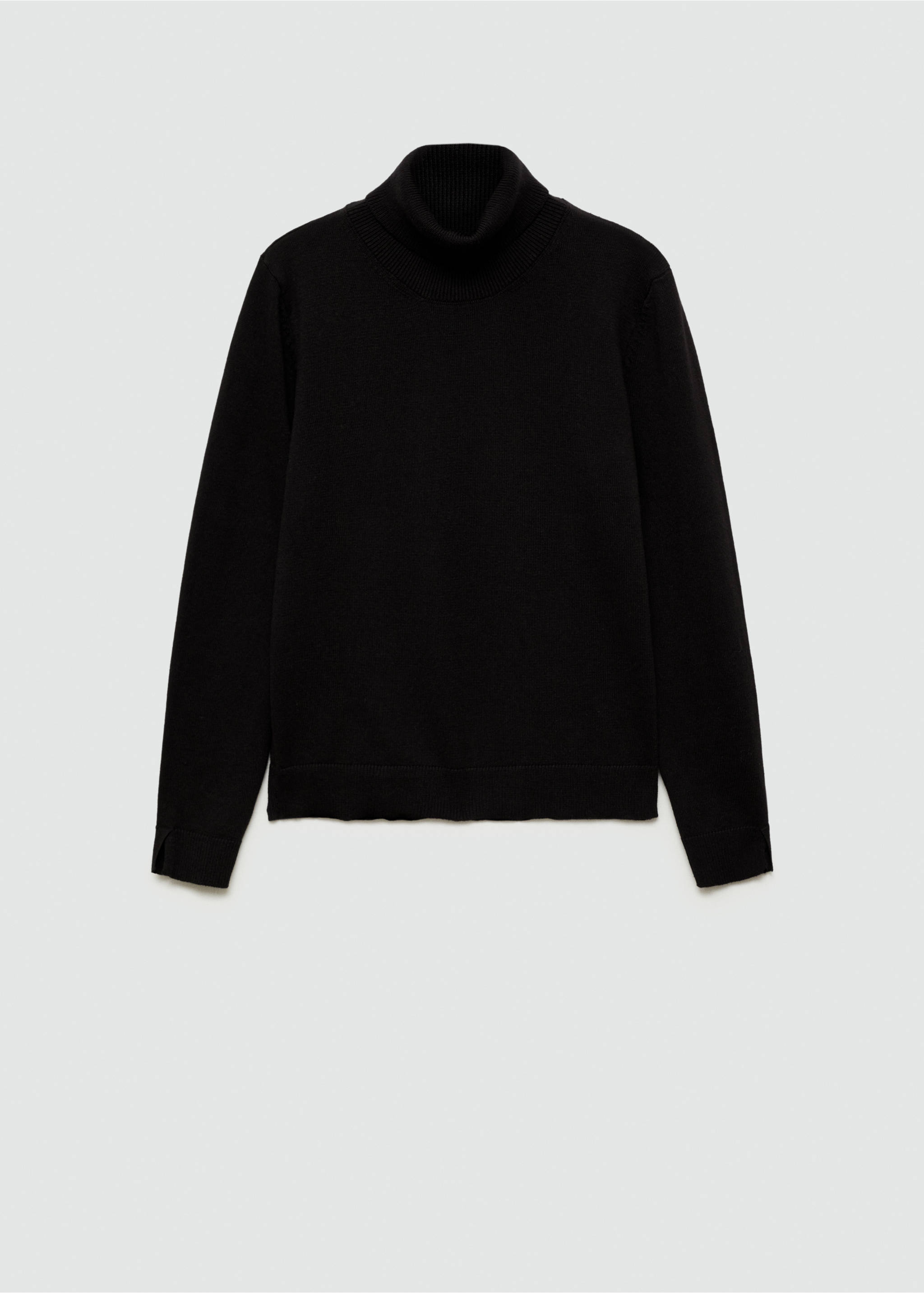 Cable-knit turtleneck sweater - Article without model, Black. Ref: 67081505-00.