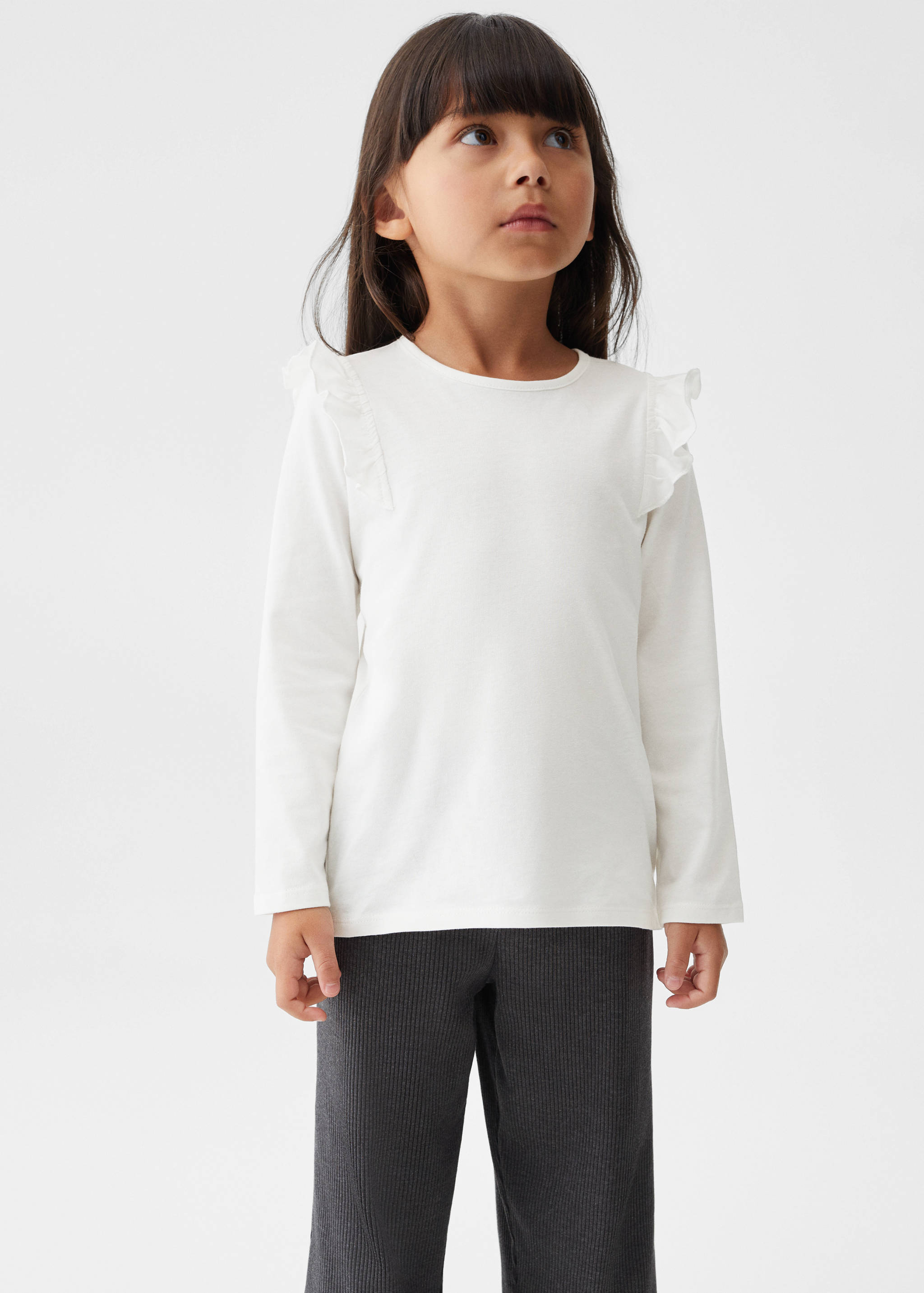 Long -sleeved t-shirt with ruffles - Medium plane