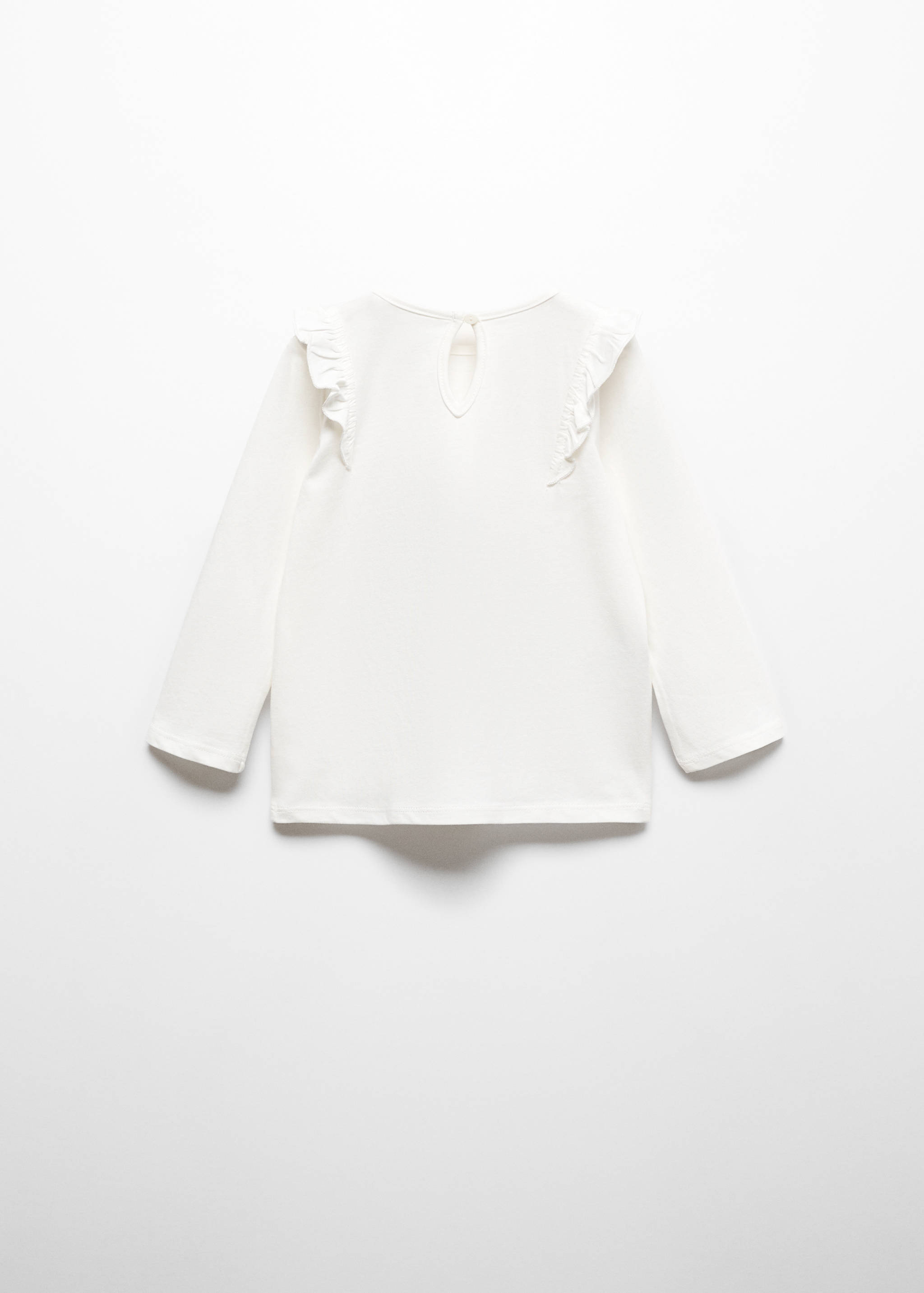 Long -sleeved t-shirt with ruffles - Reverse of the article