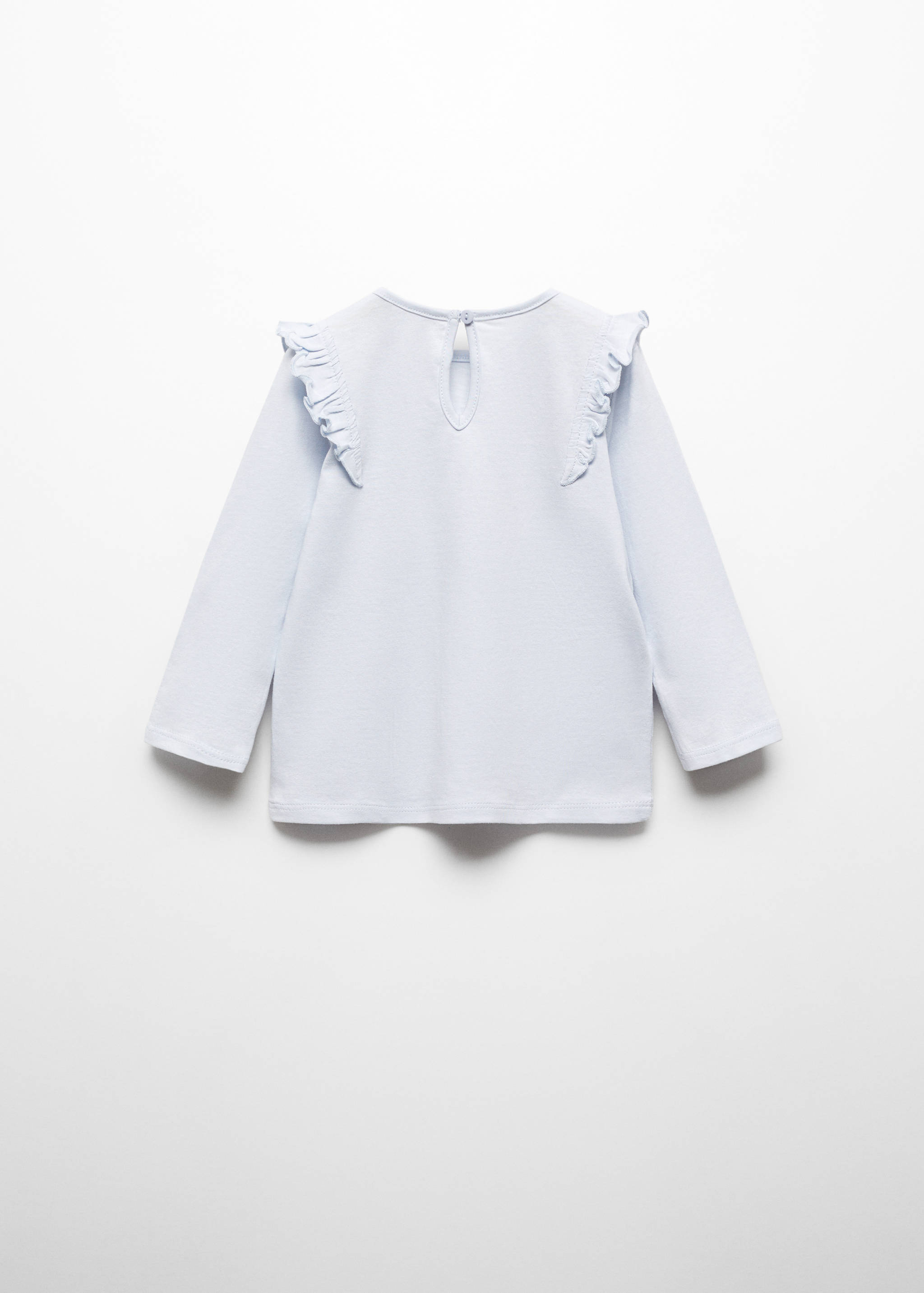 Long -sleeved t-shirt with ruffles - Reverse of the article