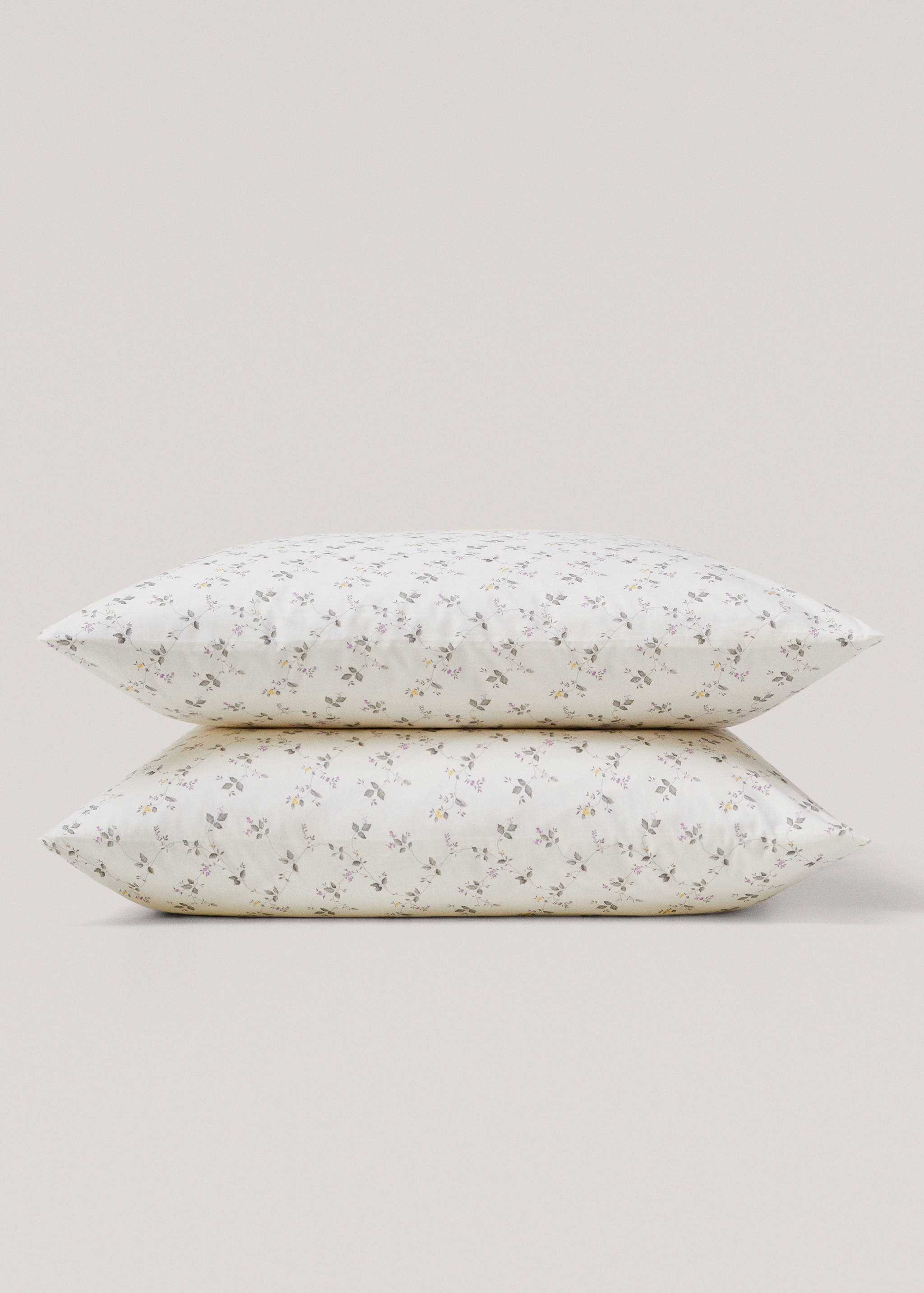 Floral-print cushion cover 60x60cm - Details of the article 1