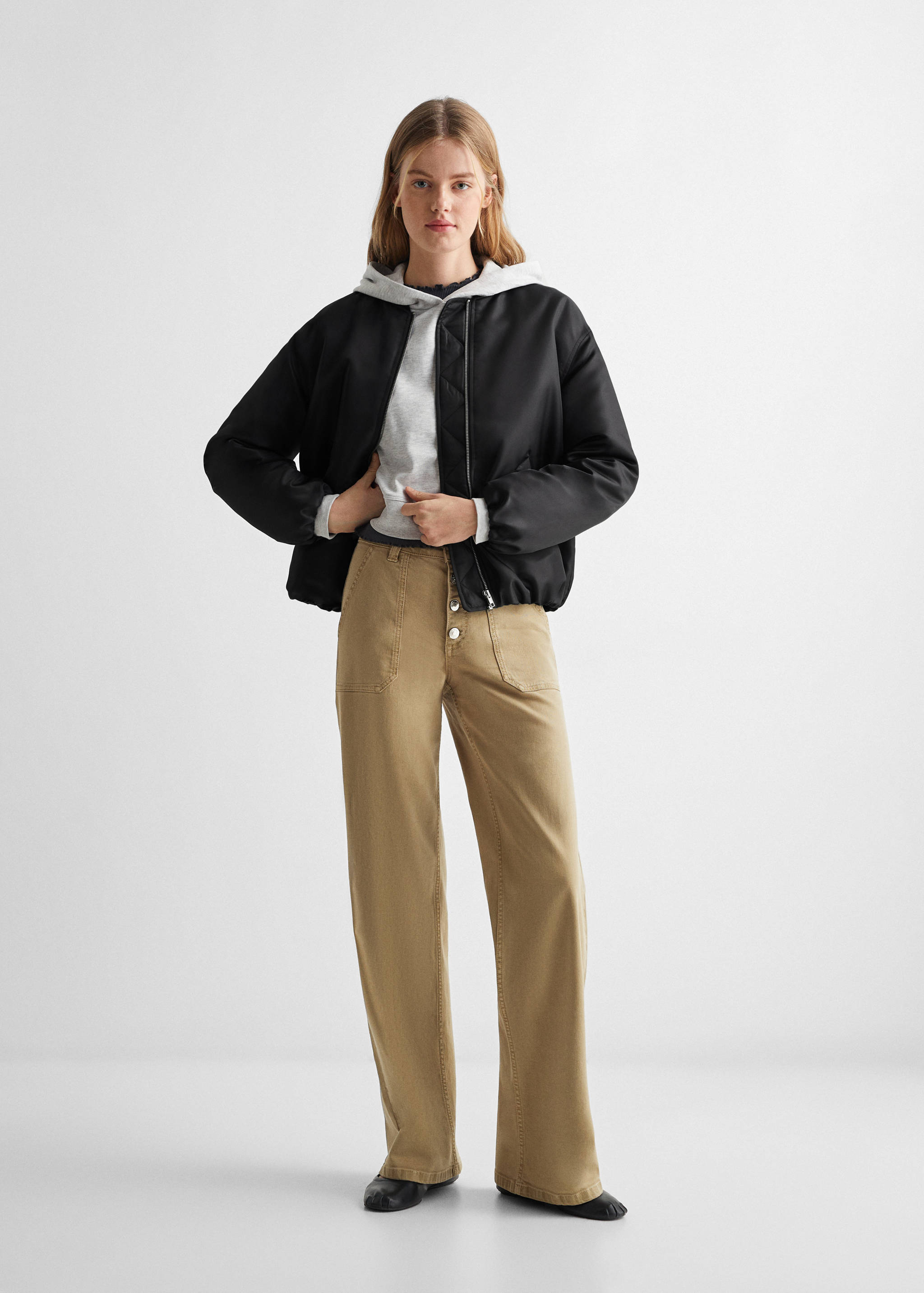 Bomber jacket with zip - General plane