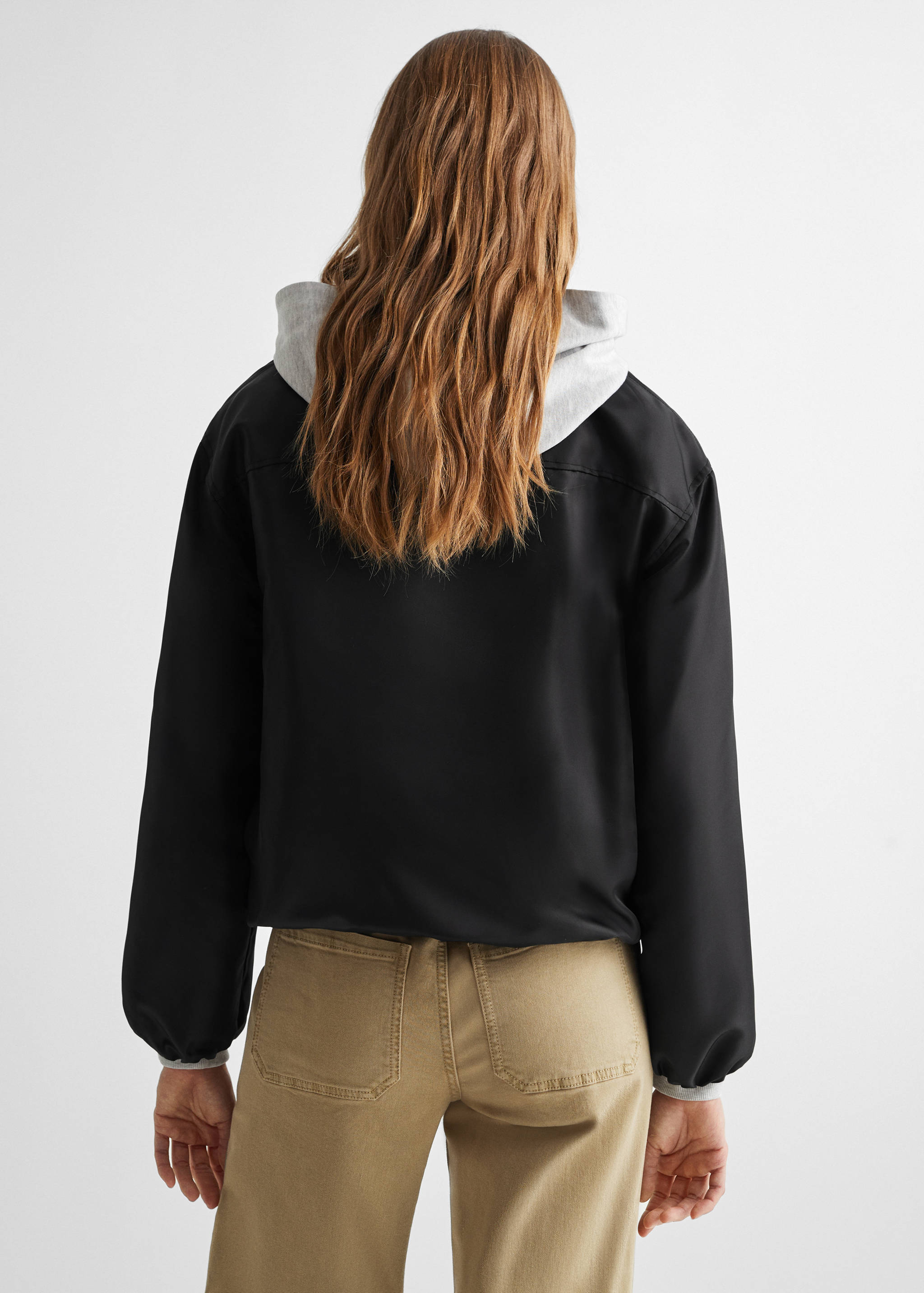 Bomber jacket with zip - Reverse of the article