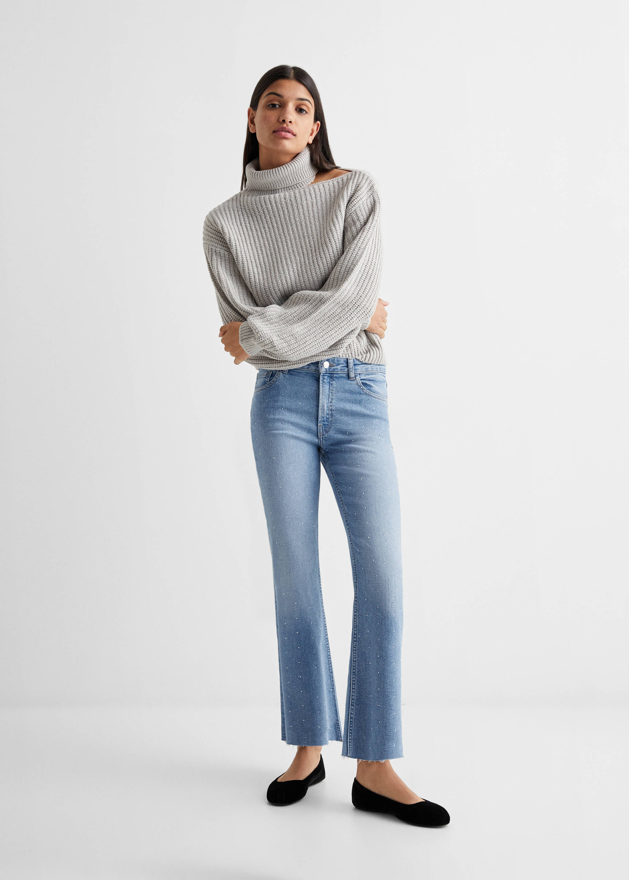 Rhinestone flare jeans - General plane