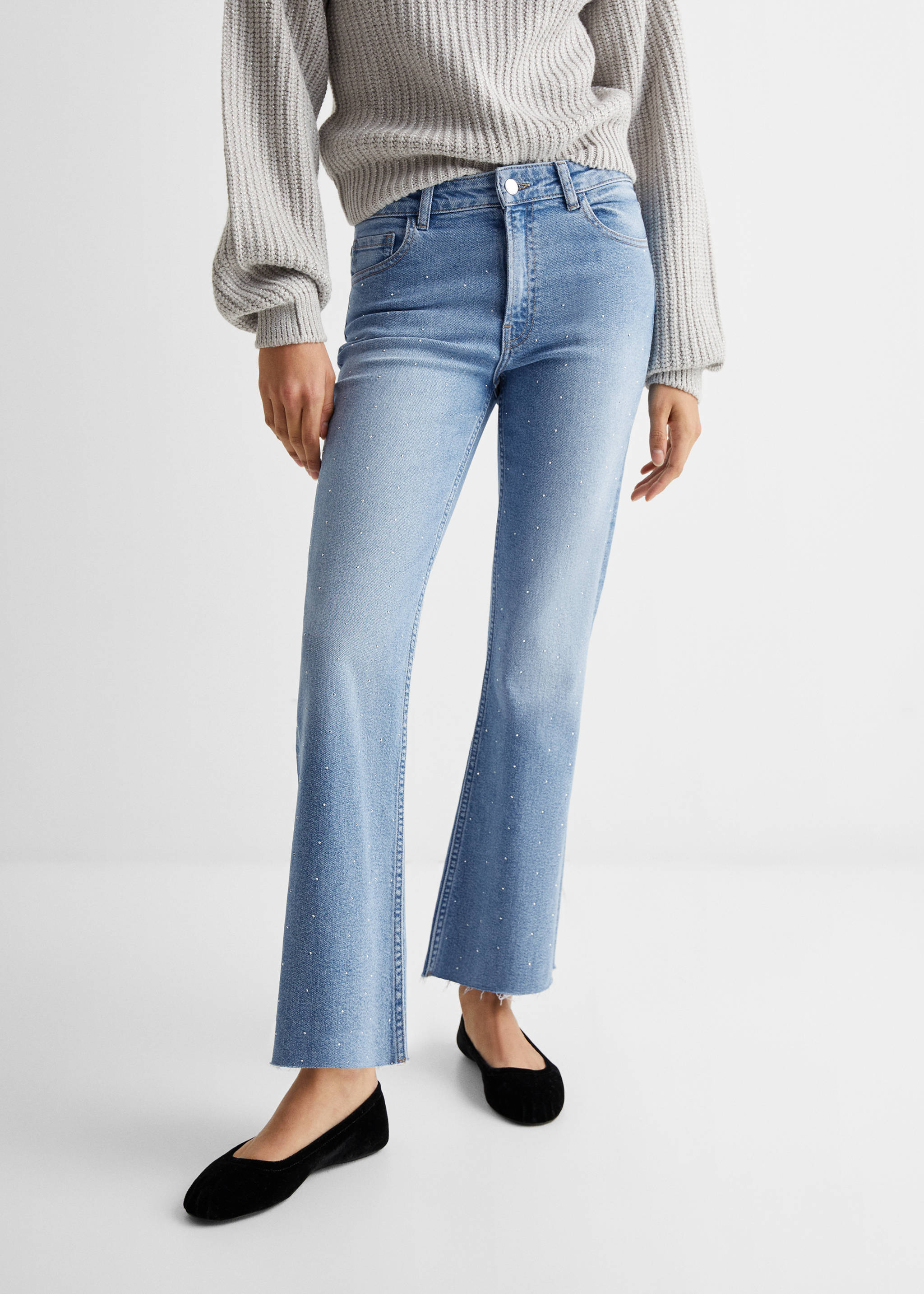 Rhinestone flare jeans - Details of the article 3