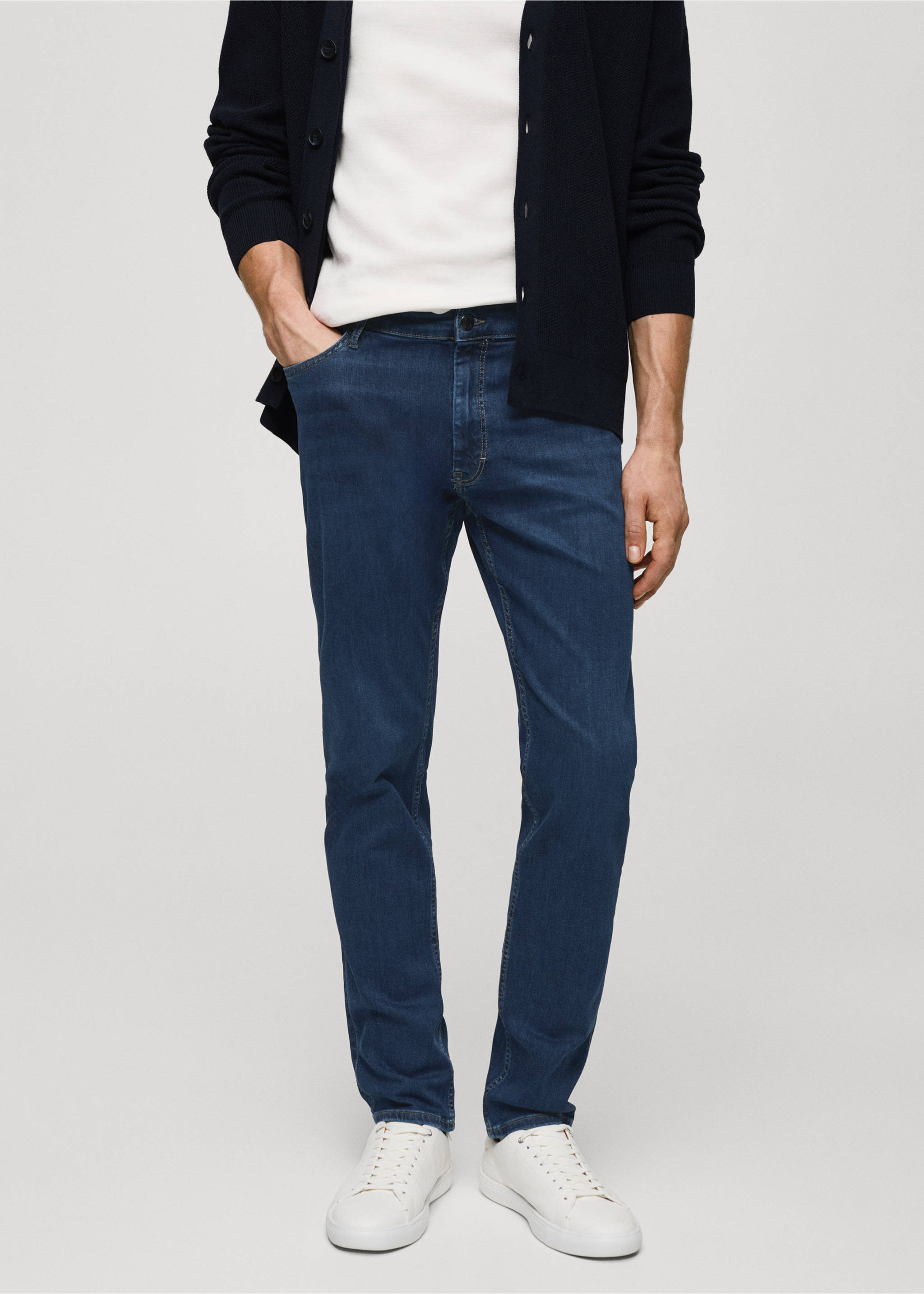 Slim fit Ultra Soft Touch Patrick jeans - Medium plane, Dark Blue. Ref: 67082919-00.