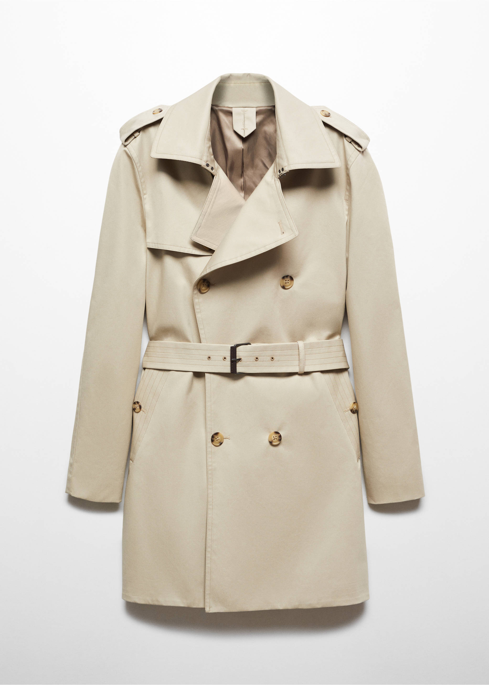 Classic water-repellent trench coat - Article without model, Medium Brown. Ref: 67083261-00.