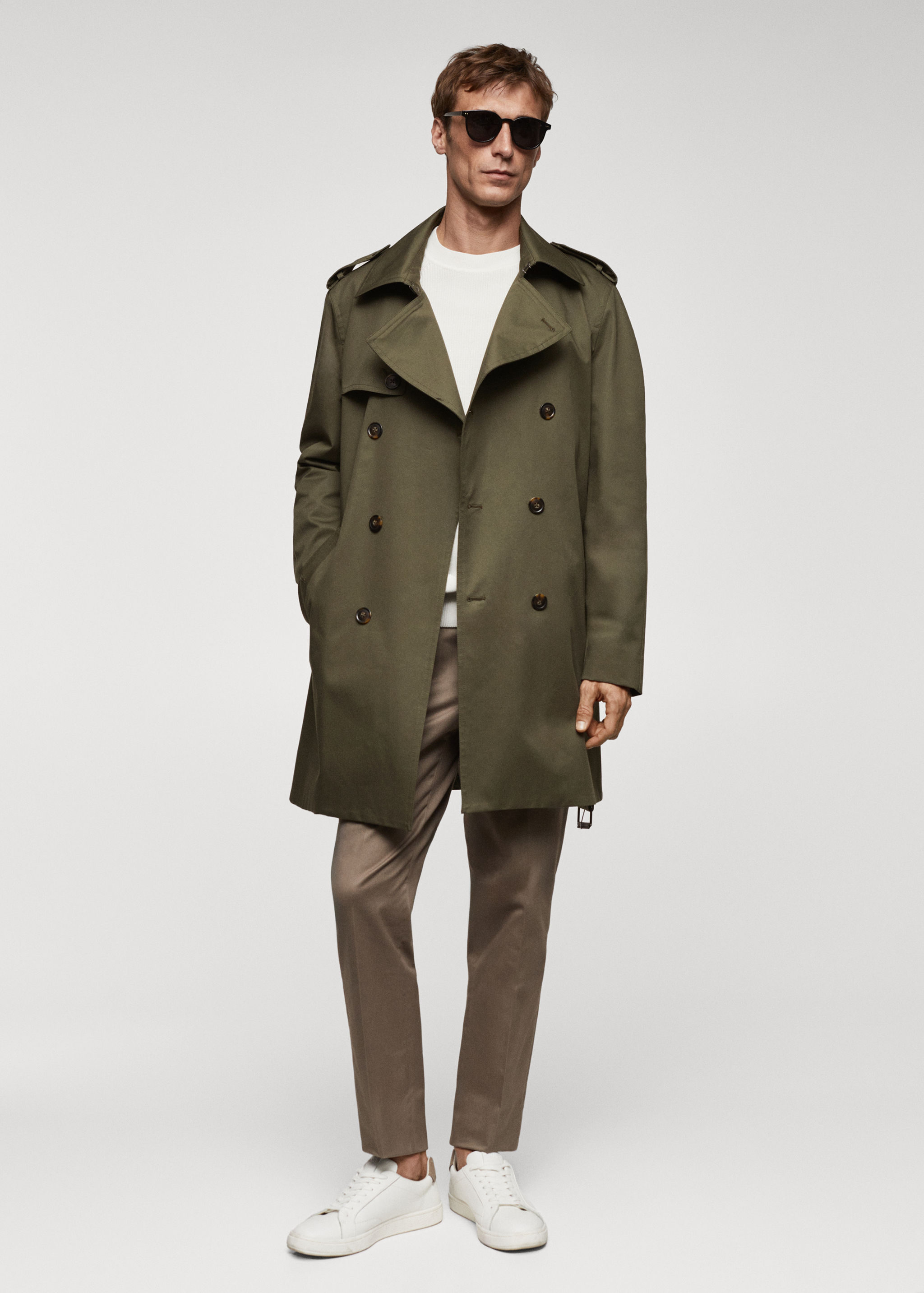 Klassischer wasserabweisender Trenchcoat - Allgemeine Ansicht
