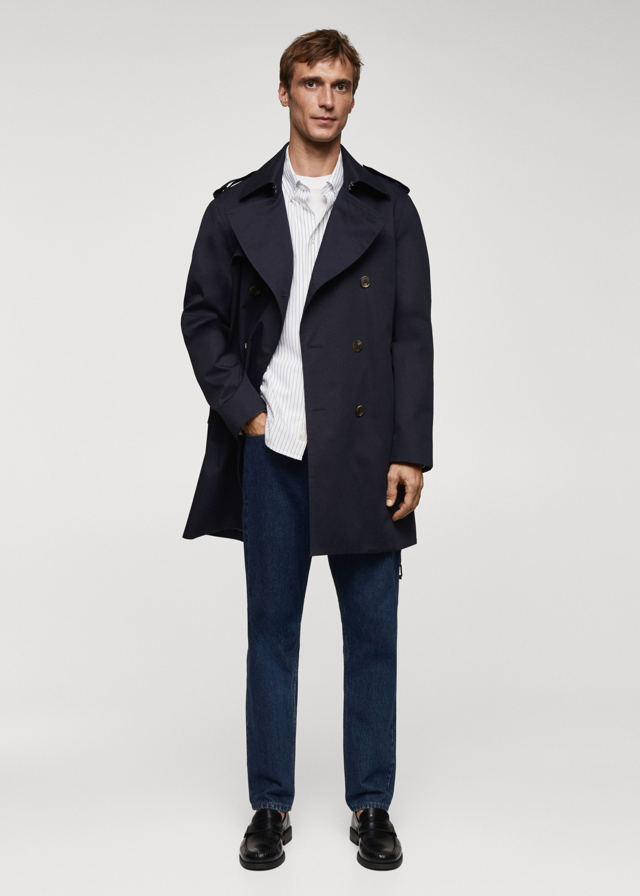 Klassischer wasserabweisender Trenchcoat - Allgemeine Ansicht