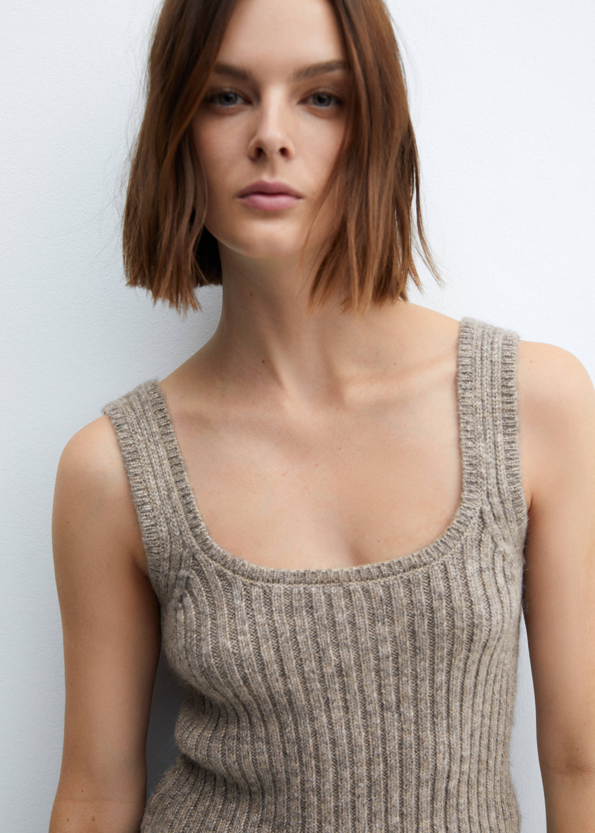 Ribbed strap top - Details of the article 1