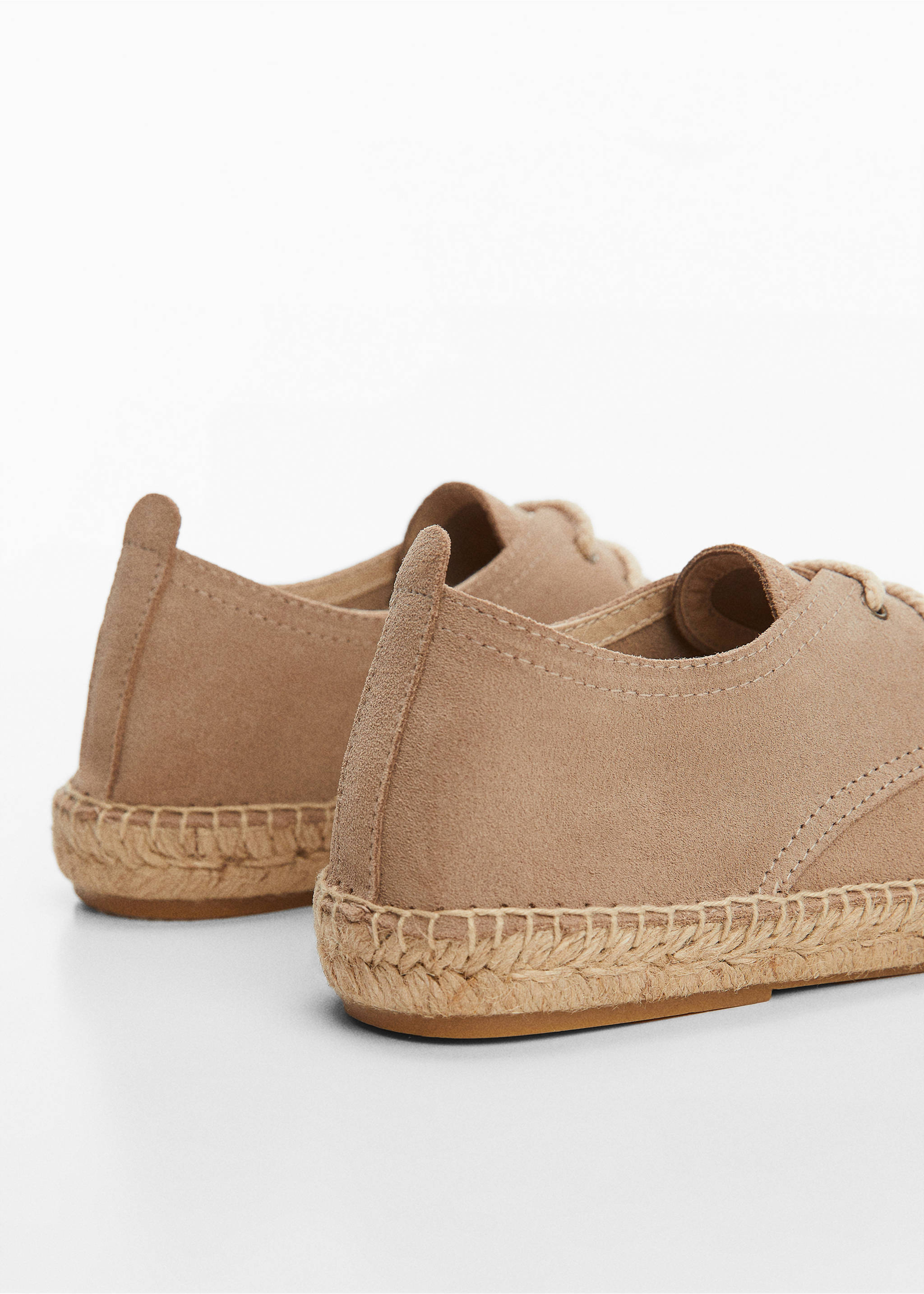 Laces suede espadrilles - Details of the article 1, Medium Brown. Ref: 67083682-00.