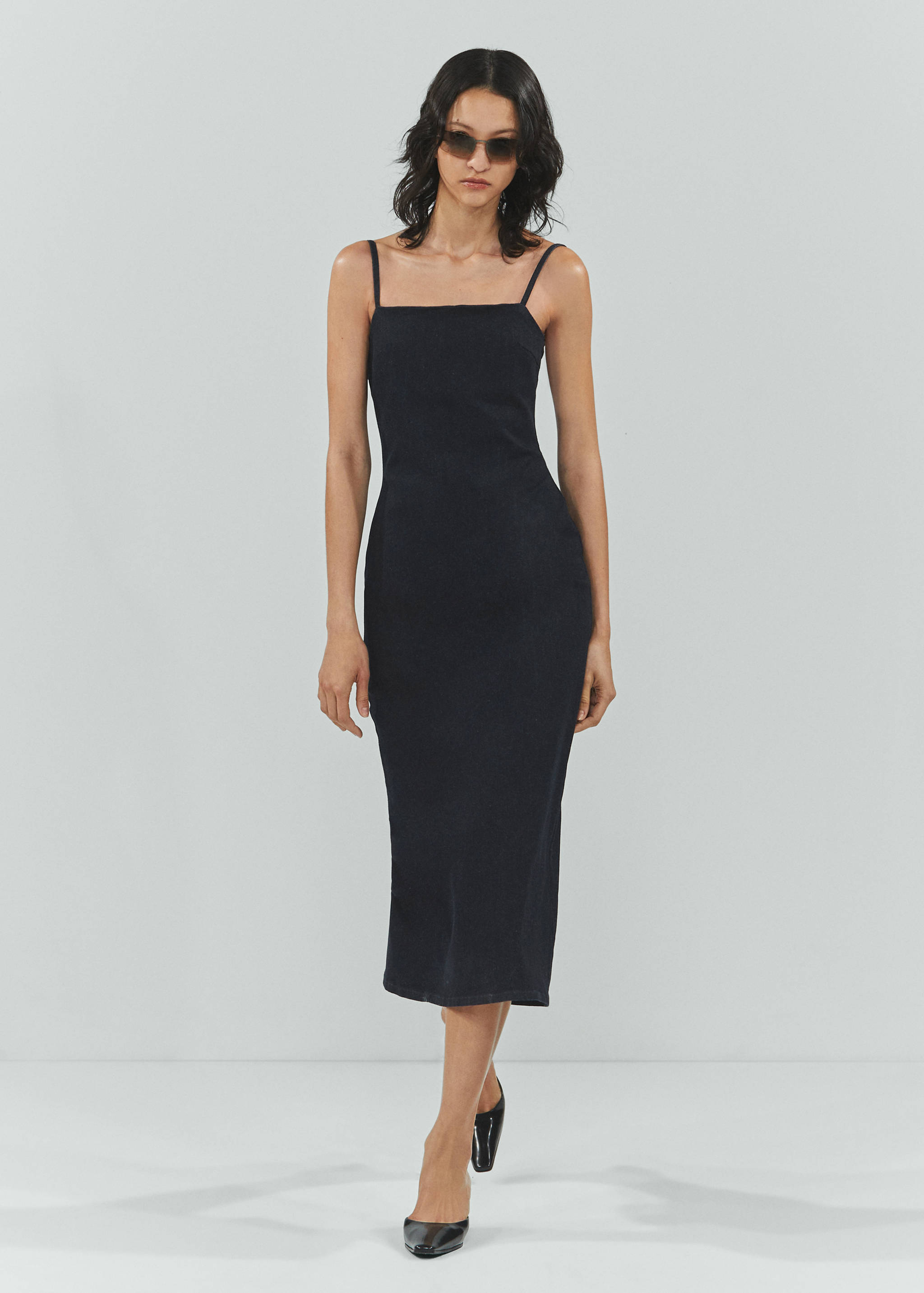 Strappy denim dress - General plane