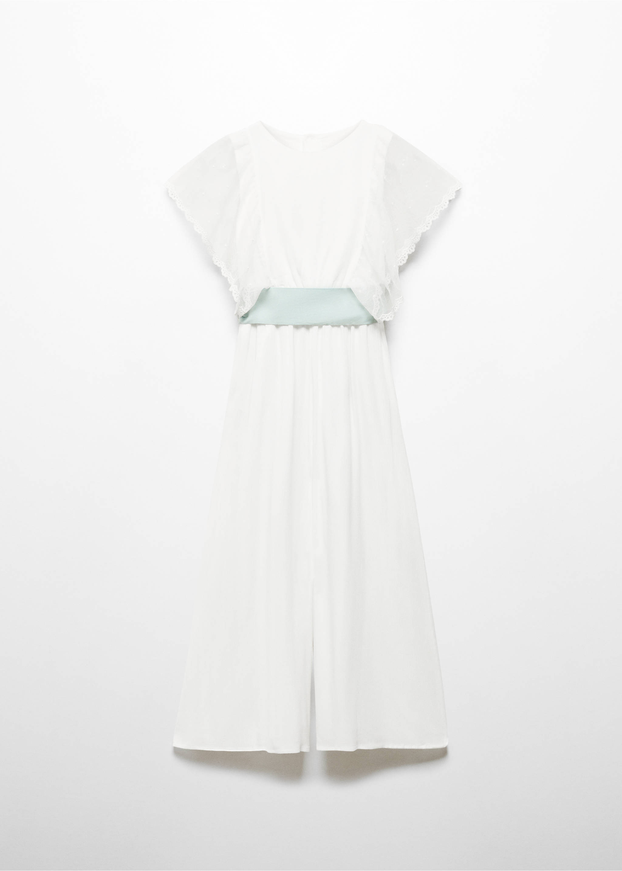 Bow long jumpsuit - Article without model, White. Ref: 67083694-00.