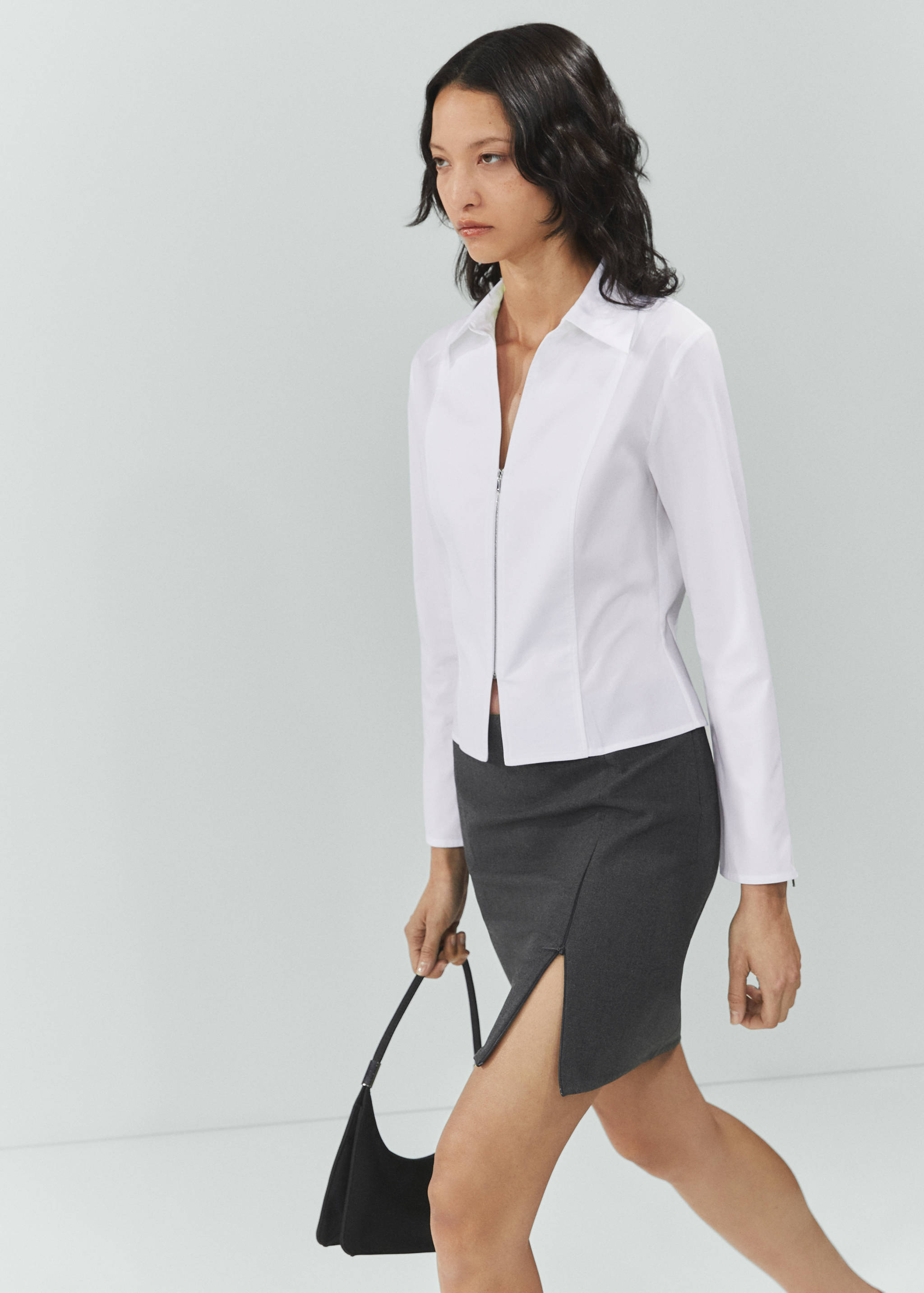 Side zipper mini skirt - Details of the article 1