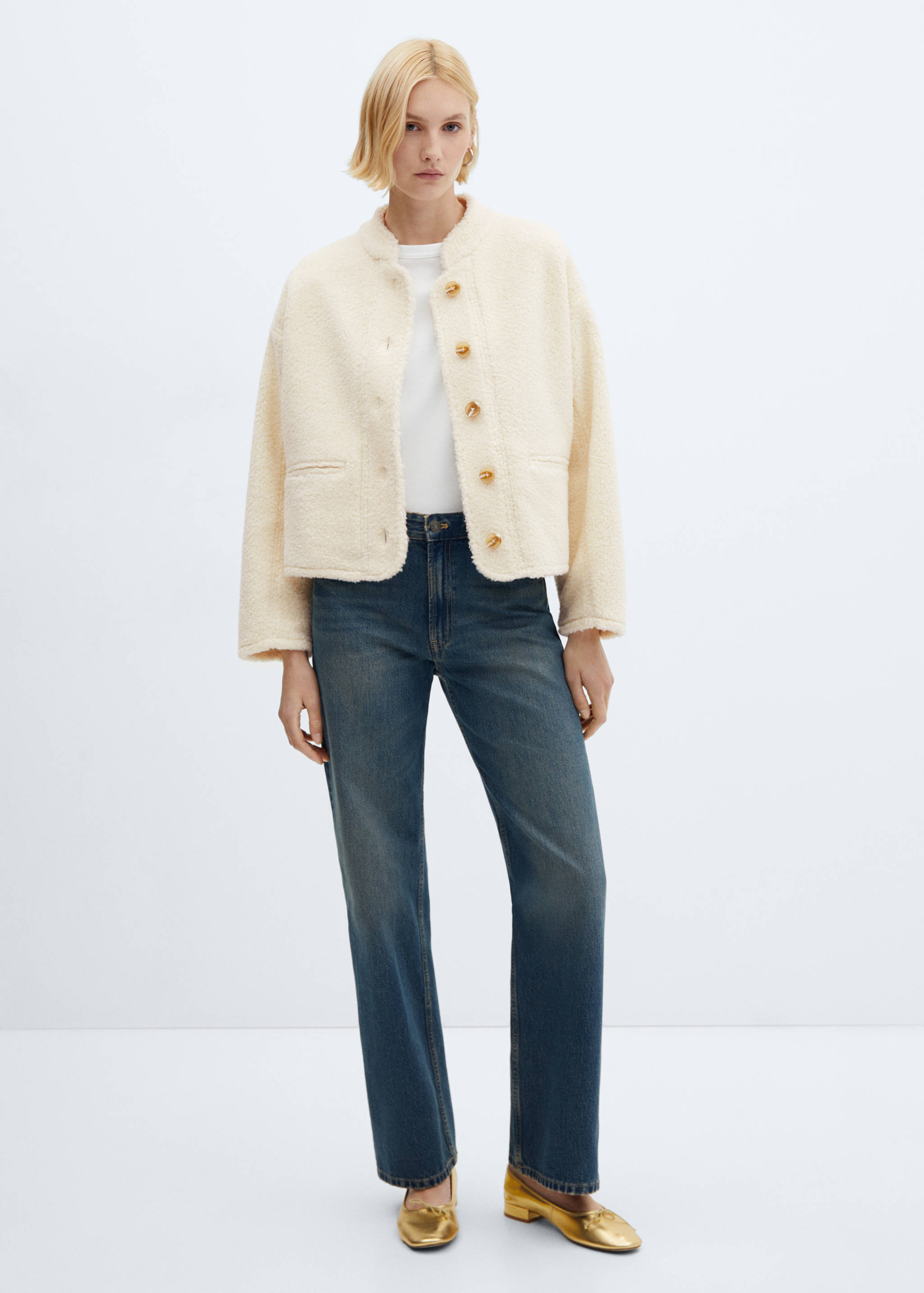 Shearling-effect jacket - General plane