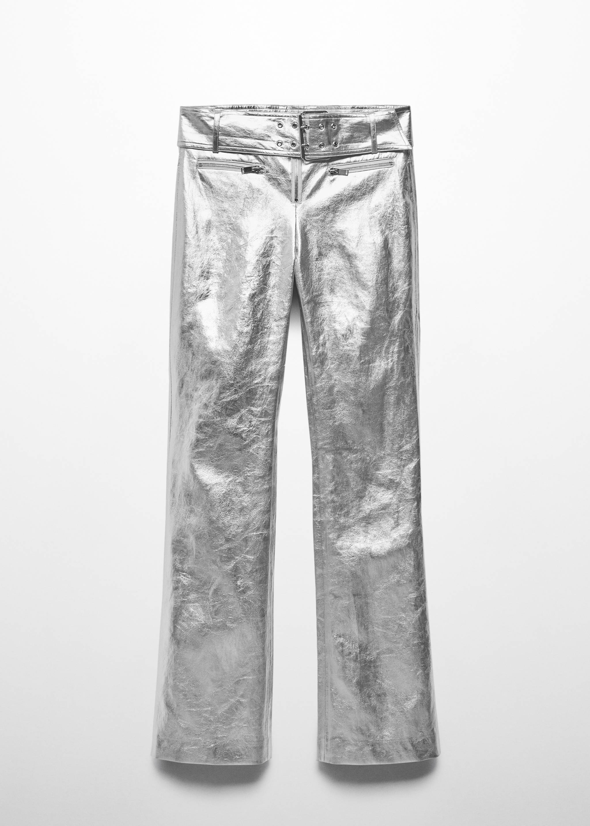 Metallic pants with belt - Article without model