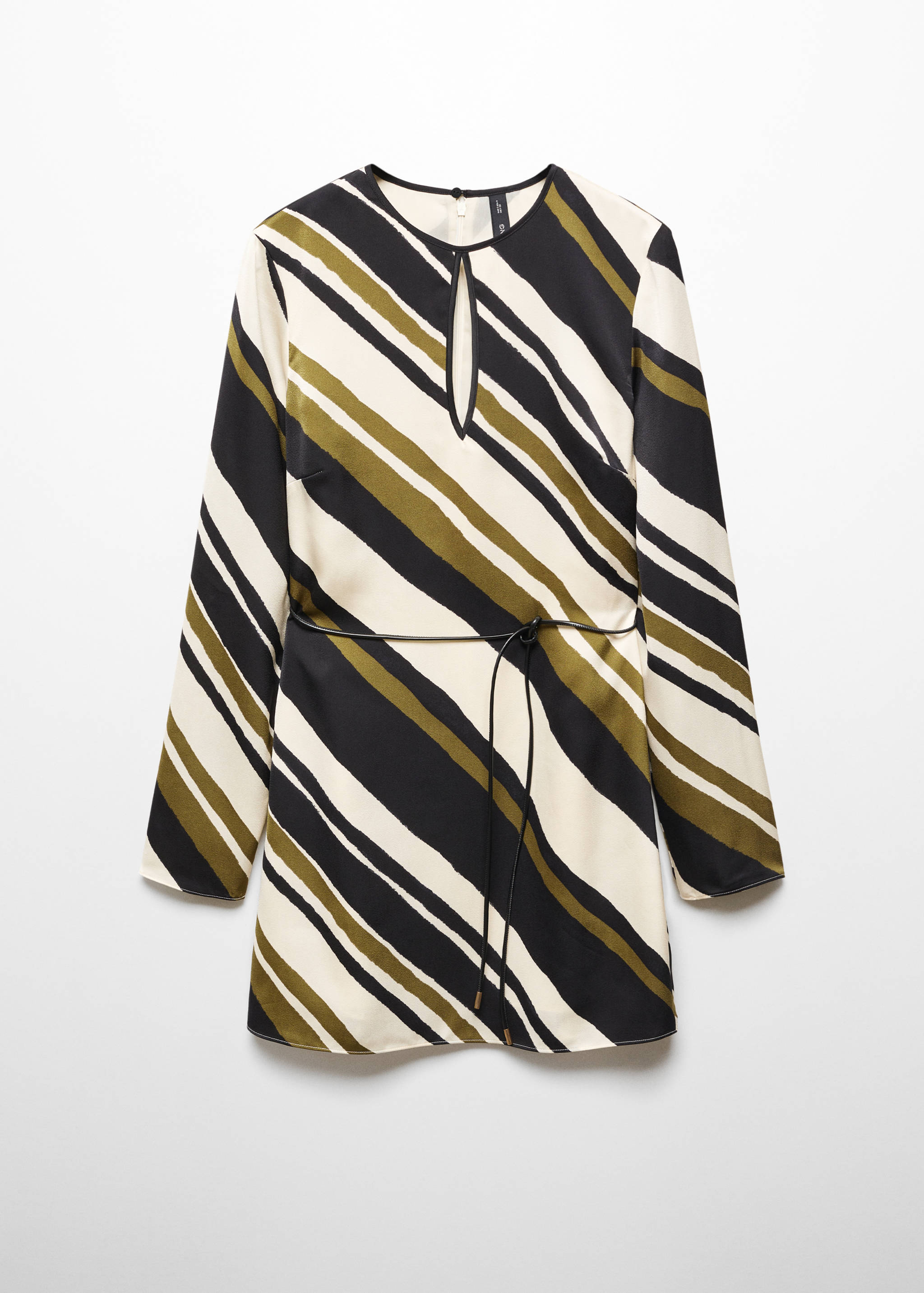 Streifenkleid mit Gürtel - Artikel ohne Model