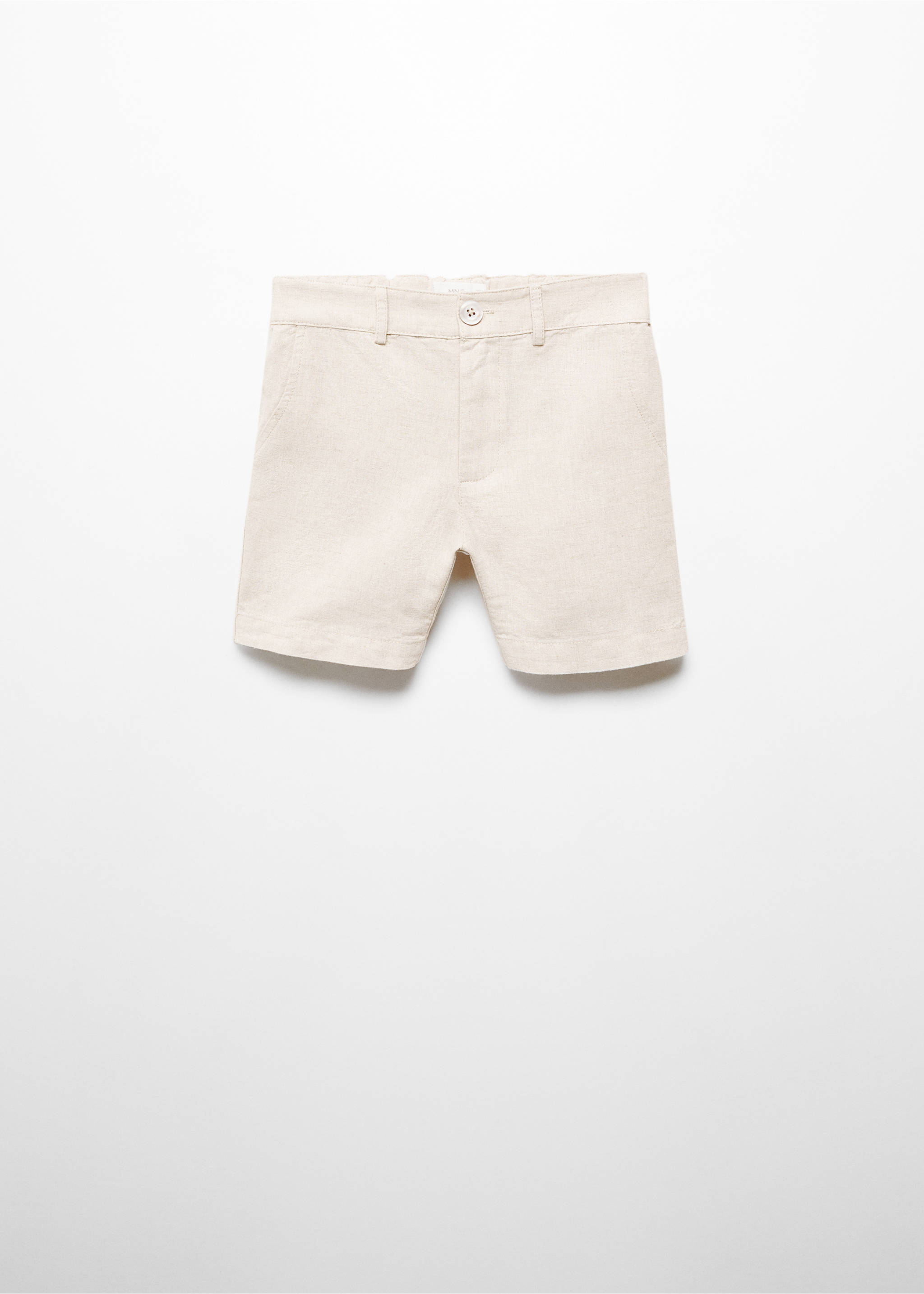 Linen-blend Bermuda shorts - Article without model, Sand. Ref: 67084042-00.