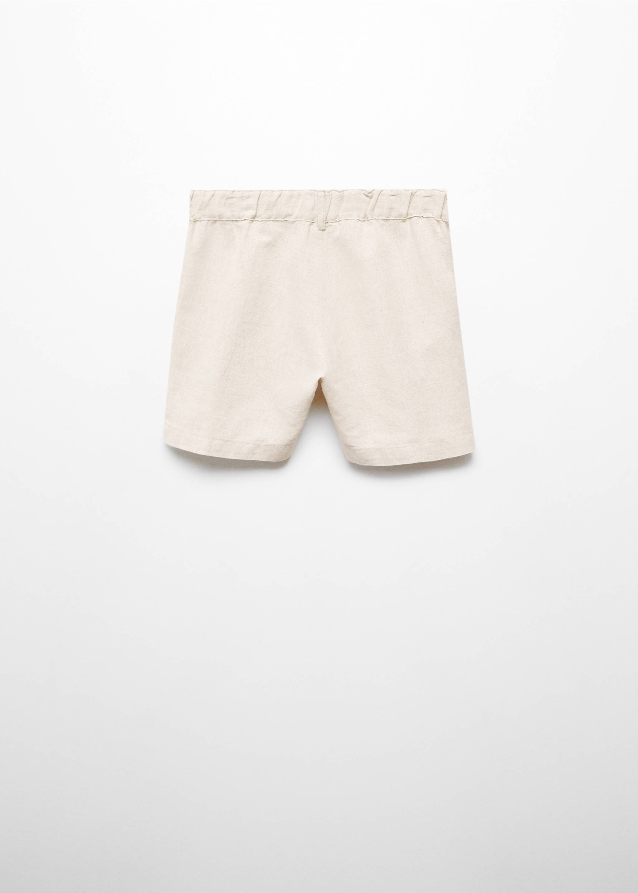 Linen-blend Bermuda shorts - Reverse of the article, Sand. Ref: 67084042-00.