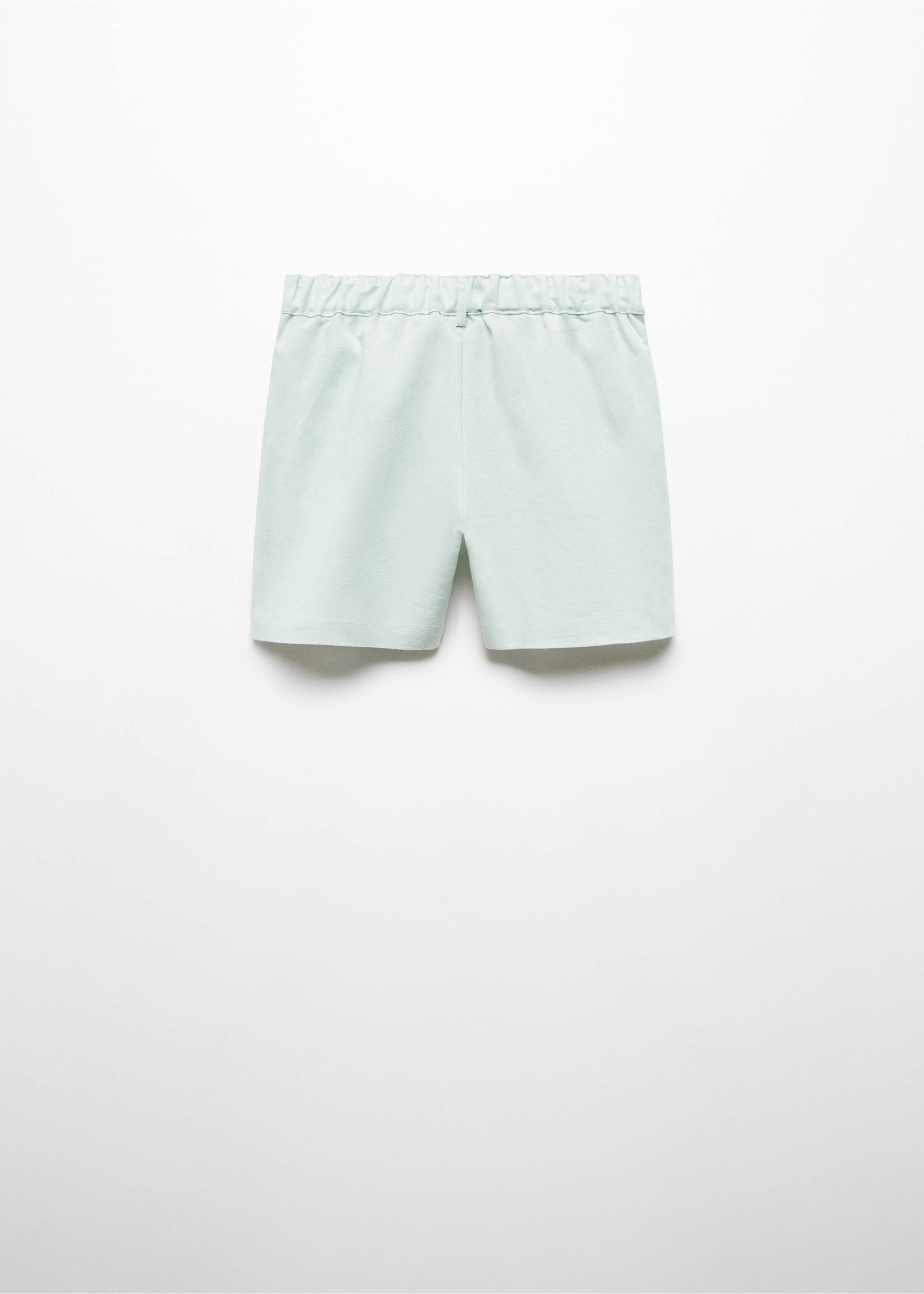 Linne-blandning bermudas shorts - Artikelns baksida, Pastellgrön. Ref: 67084042-00.