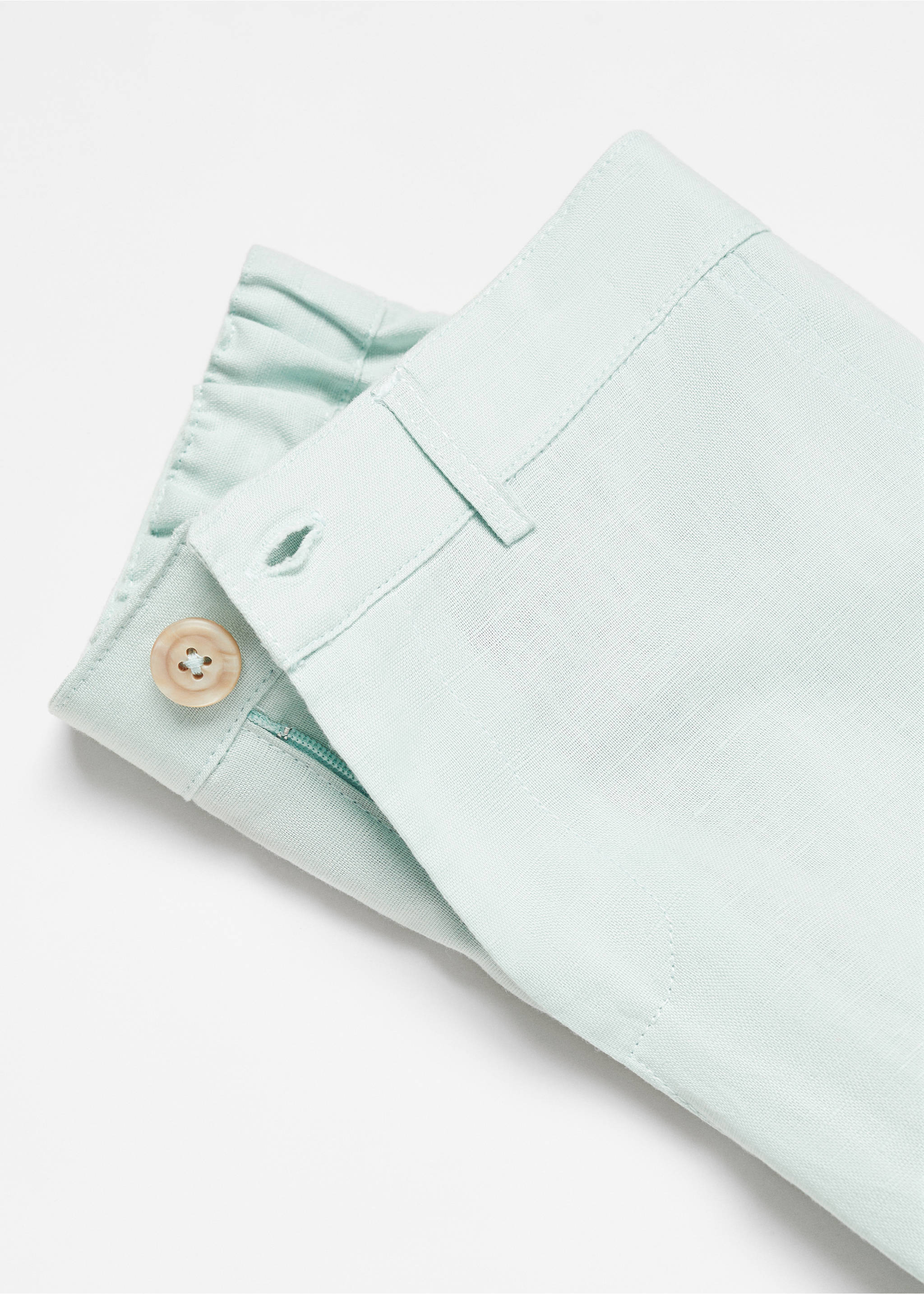 Linne-blandning bermudas shorts - Detaljer om artikeln 8, Pastellgrön. Ref: 67084042-00.