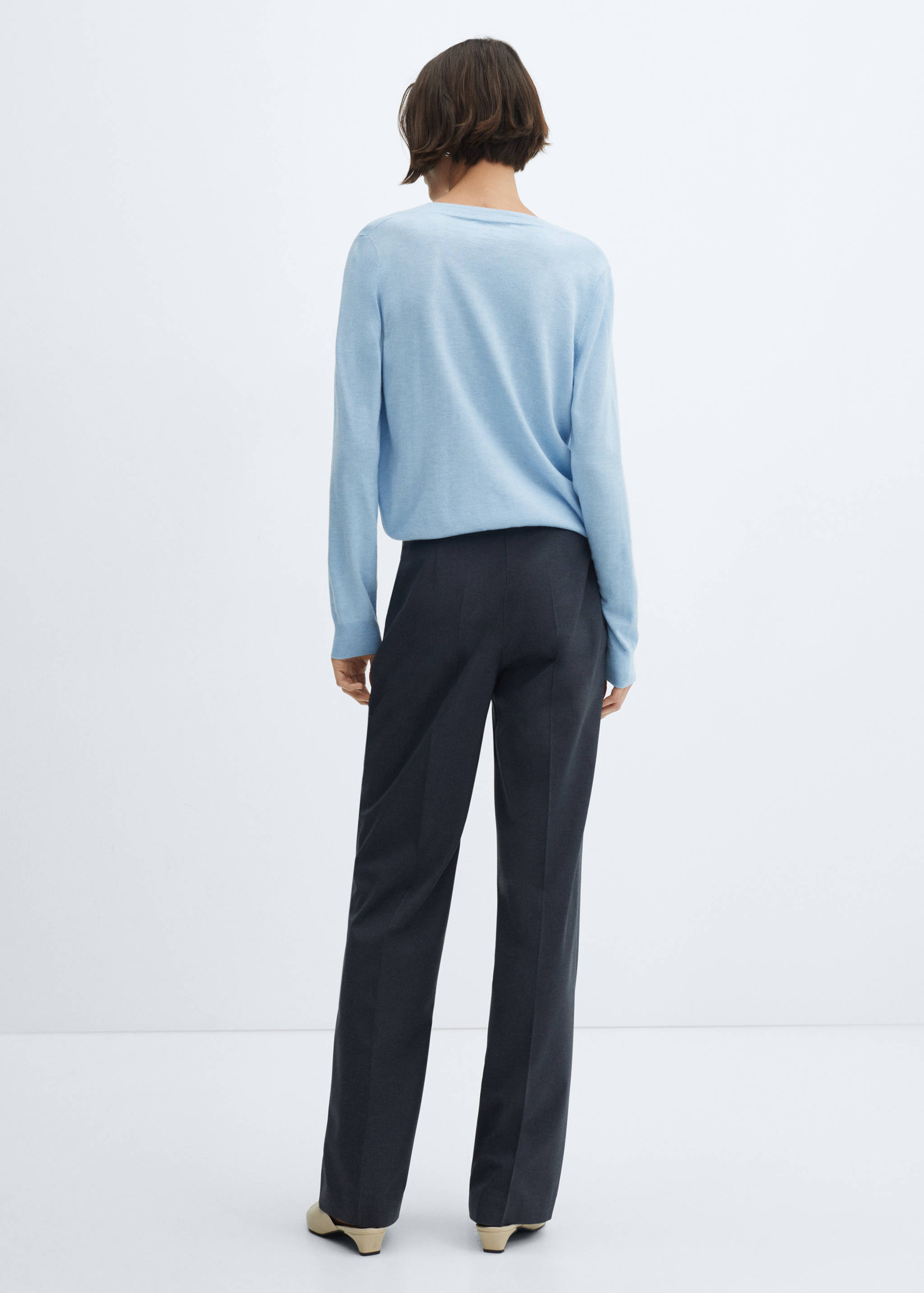 Pull-over maille col en V - Verso de l’article